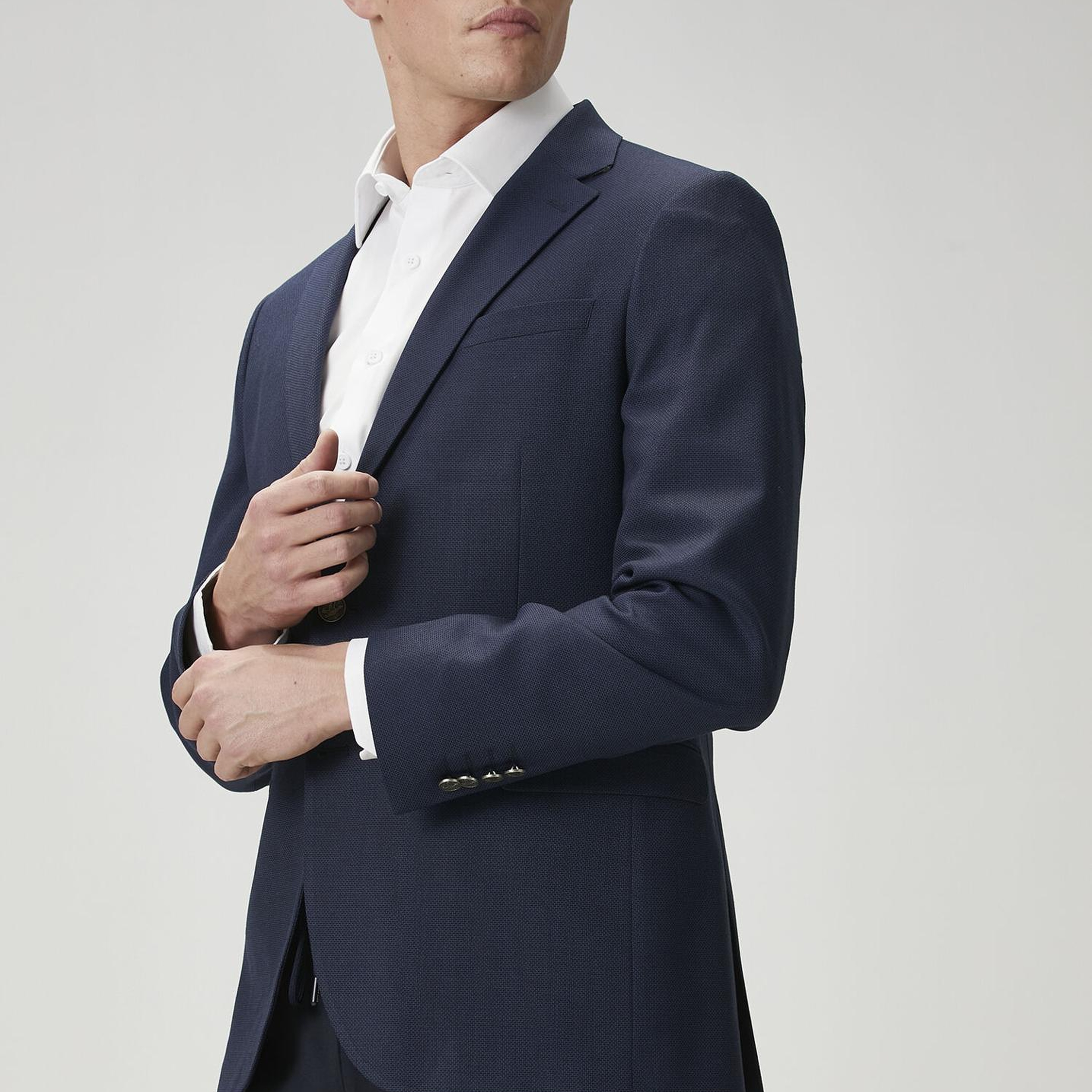 Beymen Club Erkek Lacivert Kuşgözü Dokulu Blazer