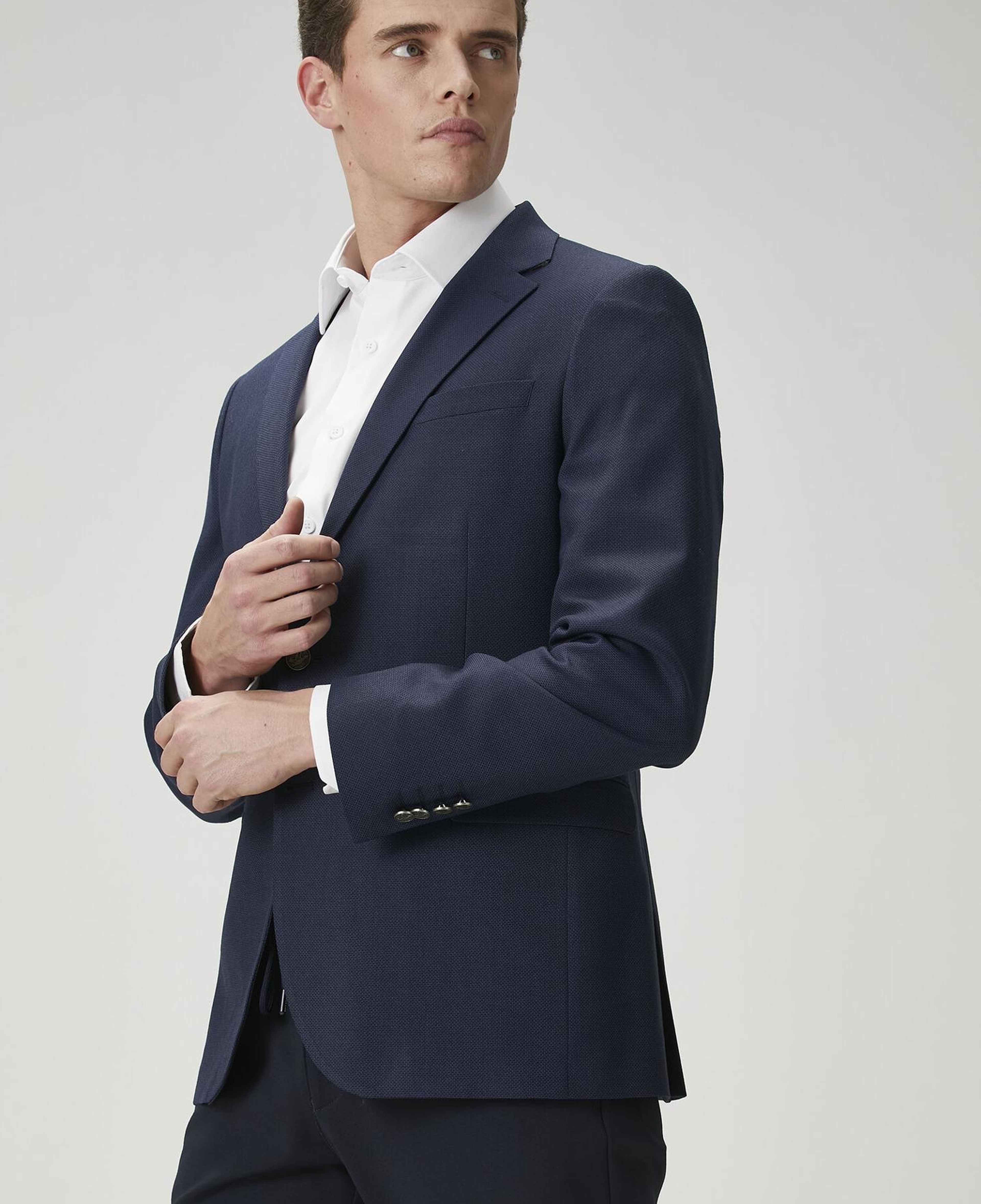 Beymen Club Erkek Lacivert Kuşgözü Dokulu Blazer