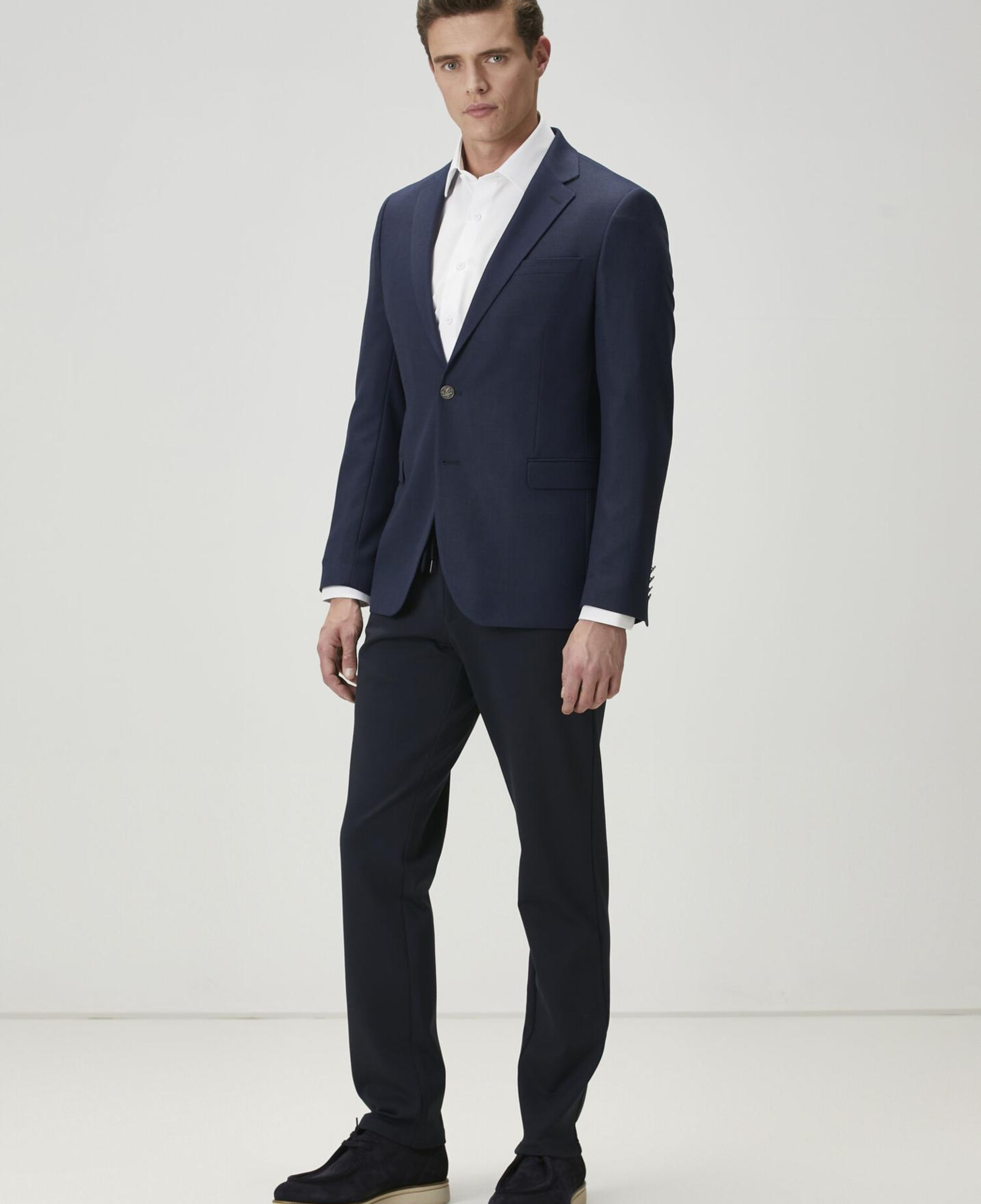 Beymen Club Erkek Lacivert Kuşgözü Dokulu Blazer