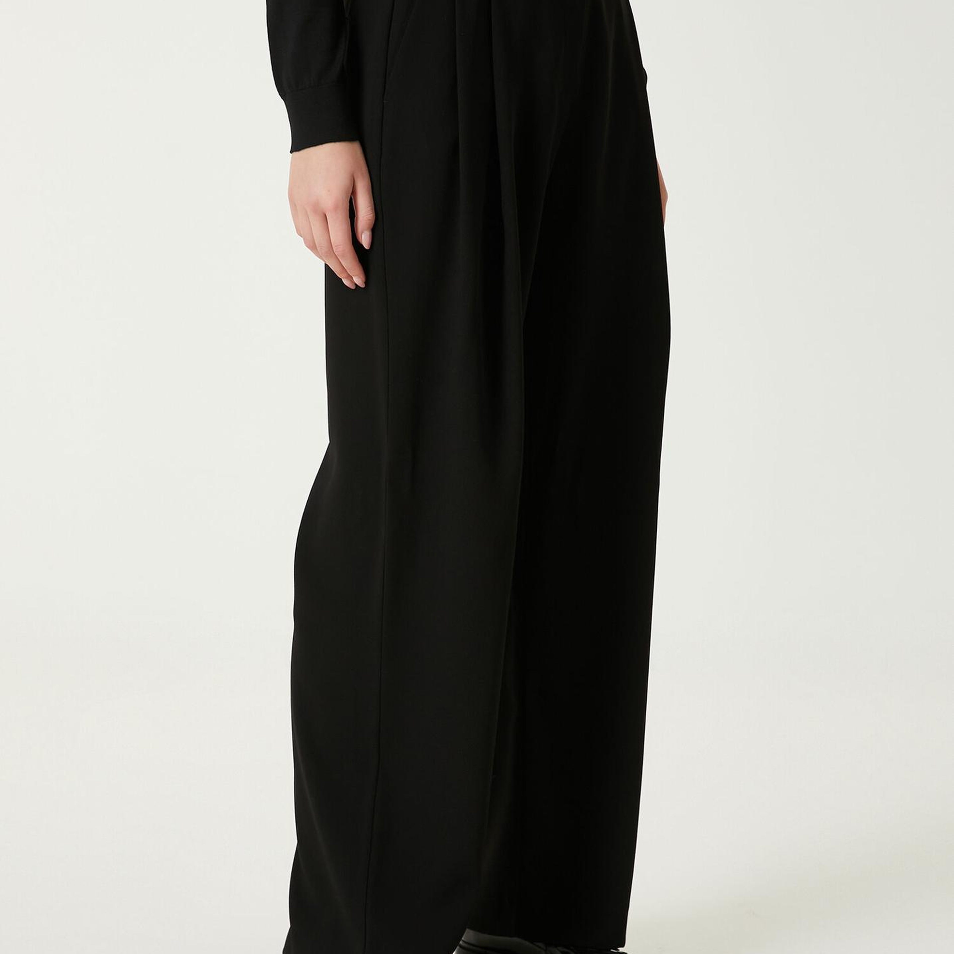 Beymen Club Kadın Siyah Krep Palazzo Pantolon