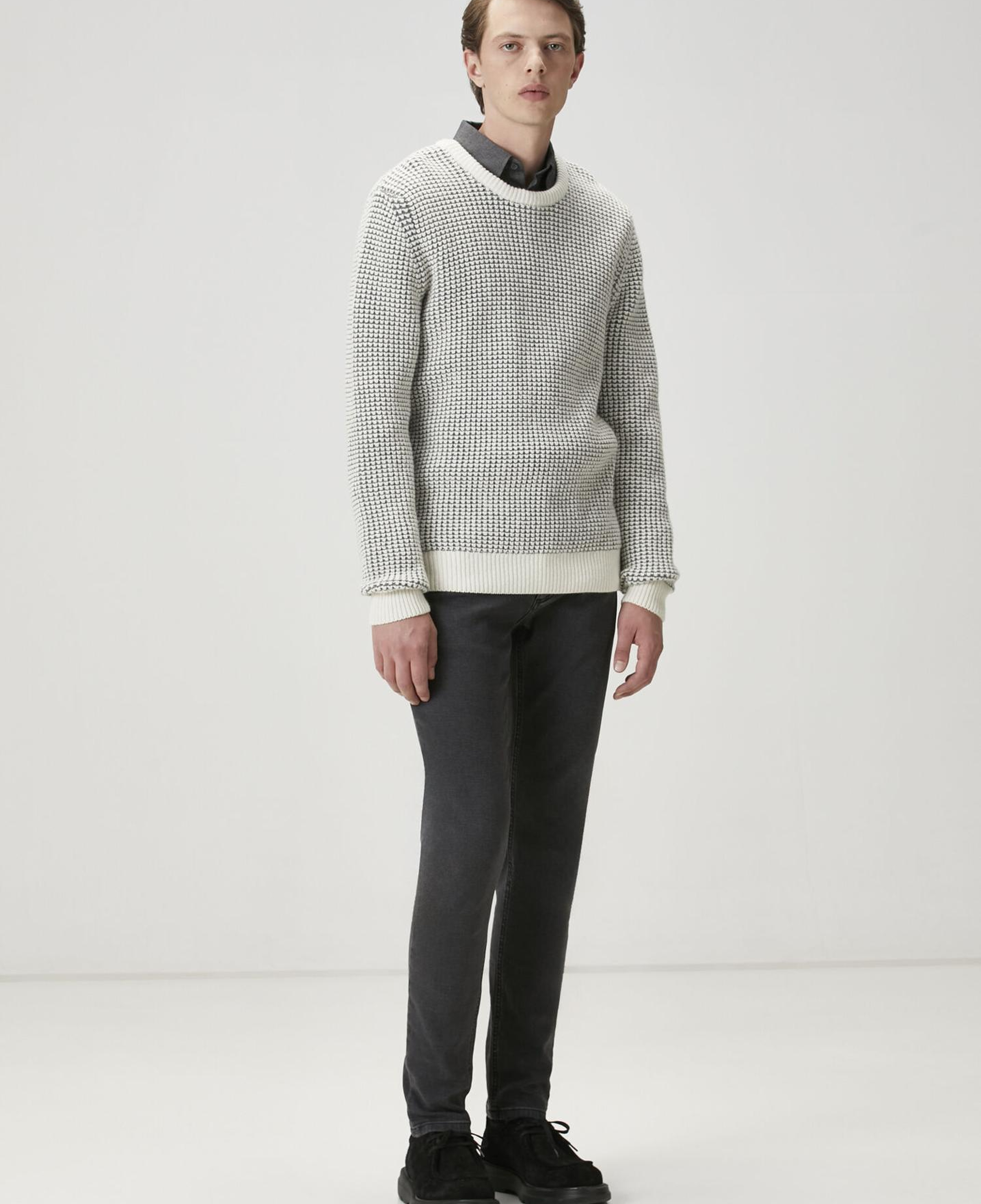 Beymen Club Erkek Comfort Fit Antrasit Flanel Dokulu Gömlek