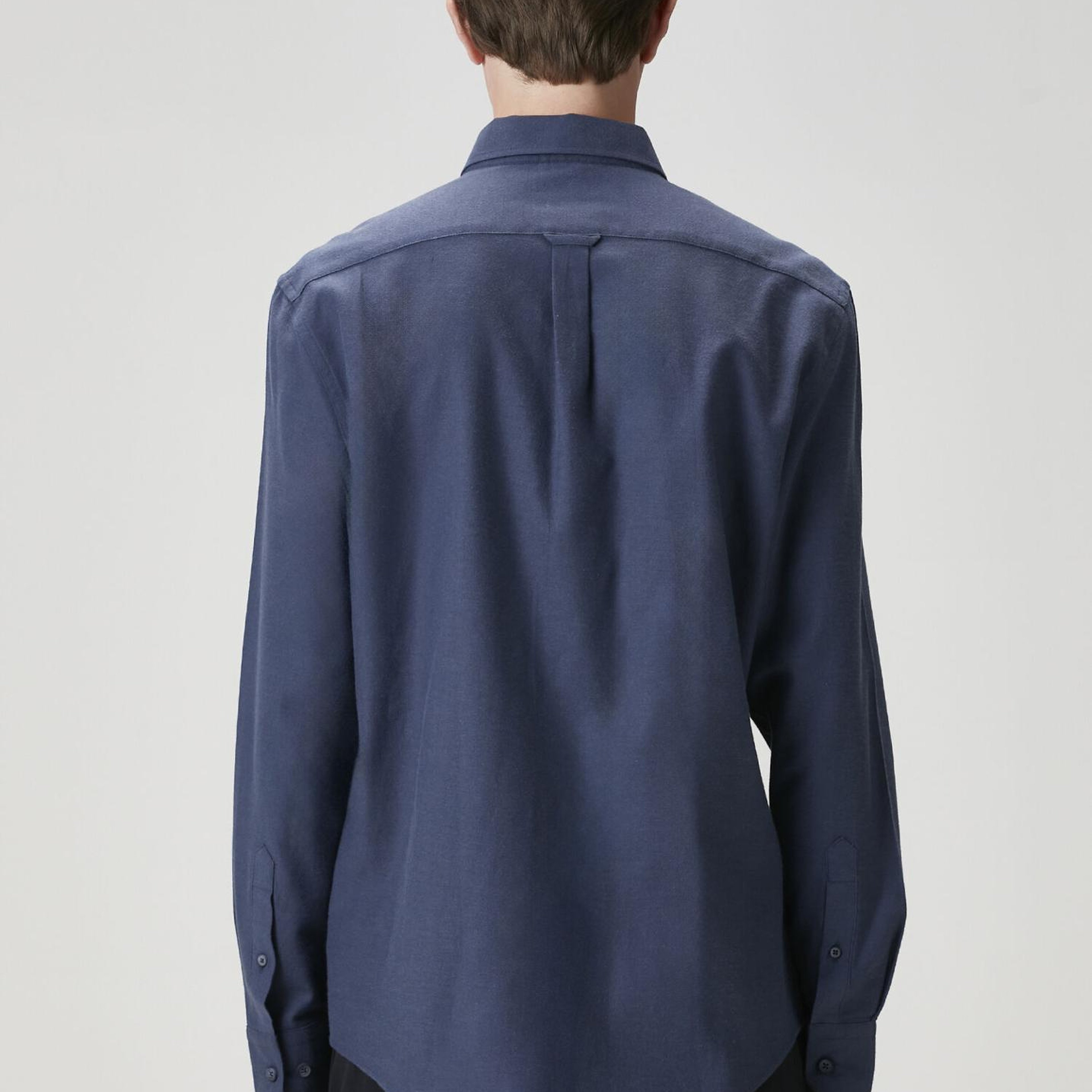 Beymen Club Erkek Comfort Fit Koyu Mavi Flanel Dokulu Gömlek