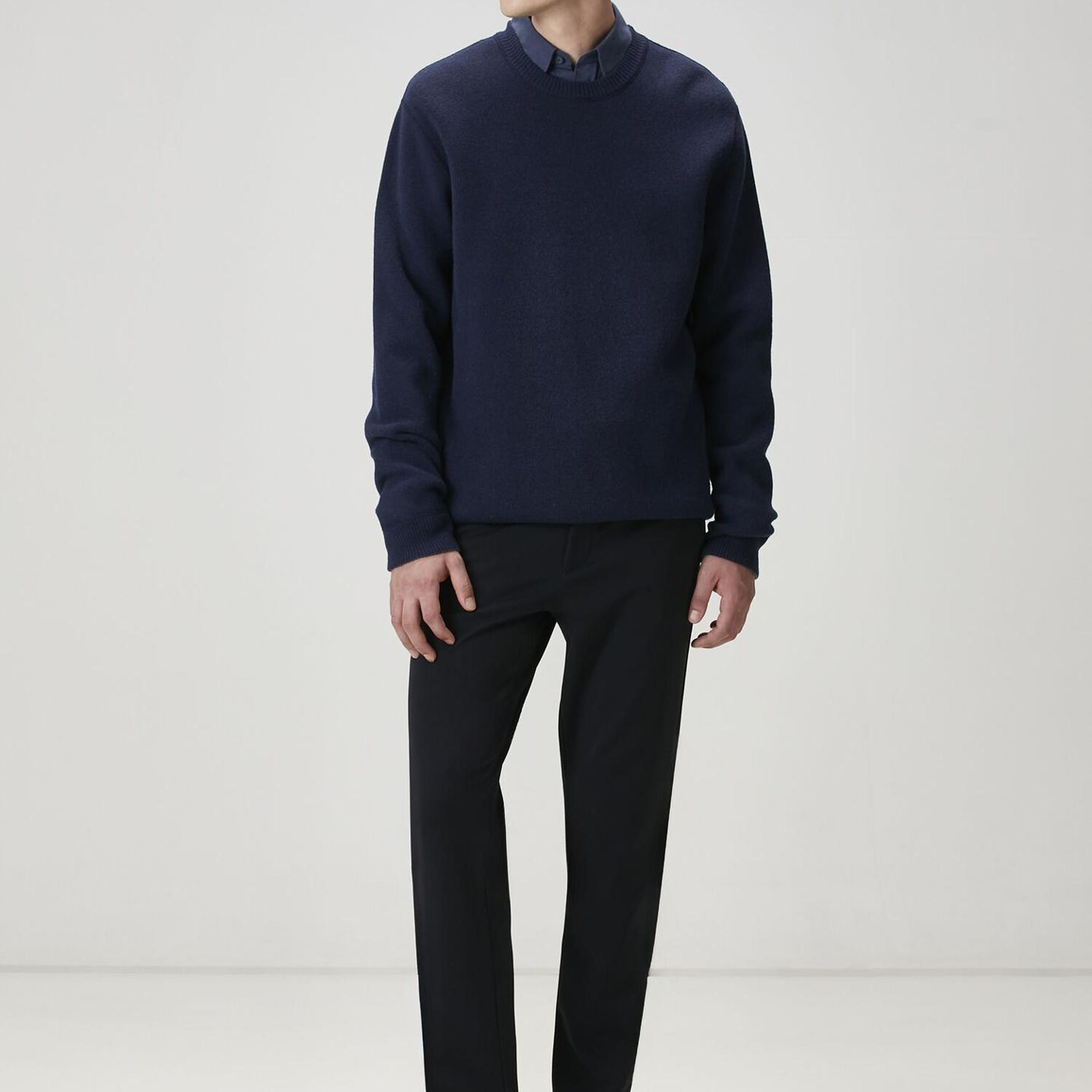 Beymen Club Erkek Comfort Fit Koyu Mavi Flanel Dokulu Gömlek