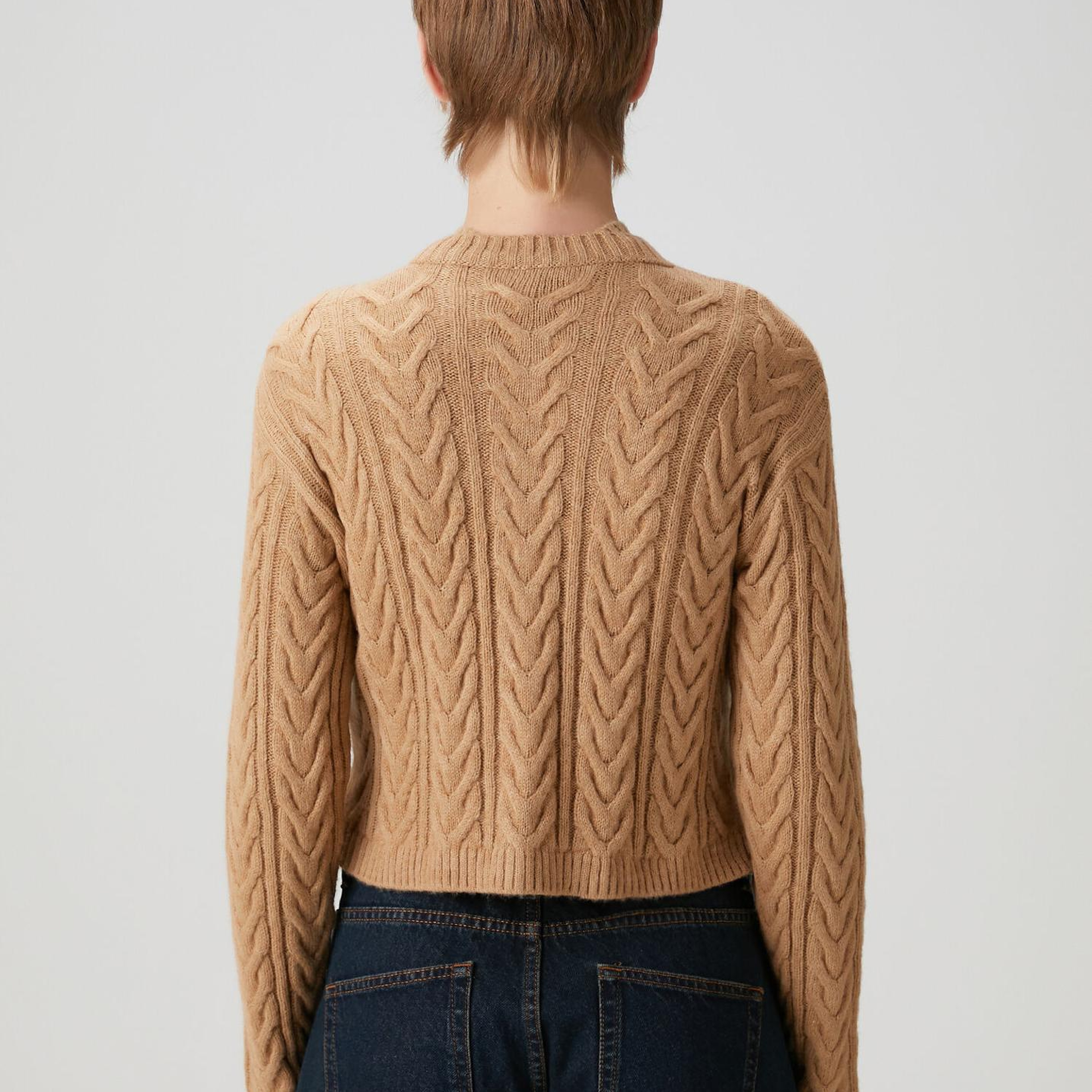 Beymen Club Kadın Camel Balıksırtı Desenli Hırka