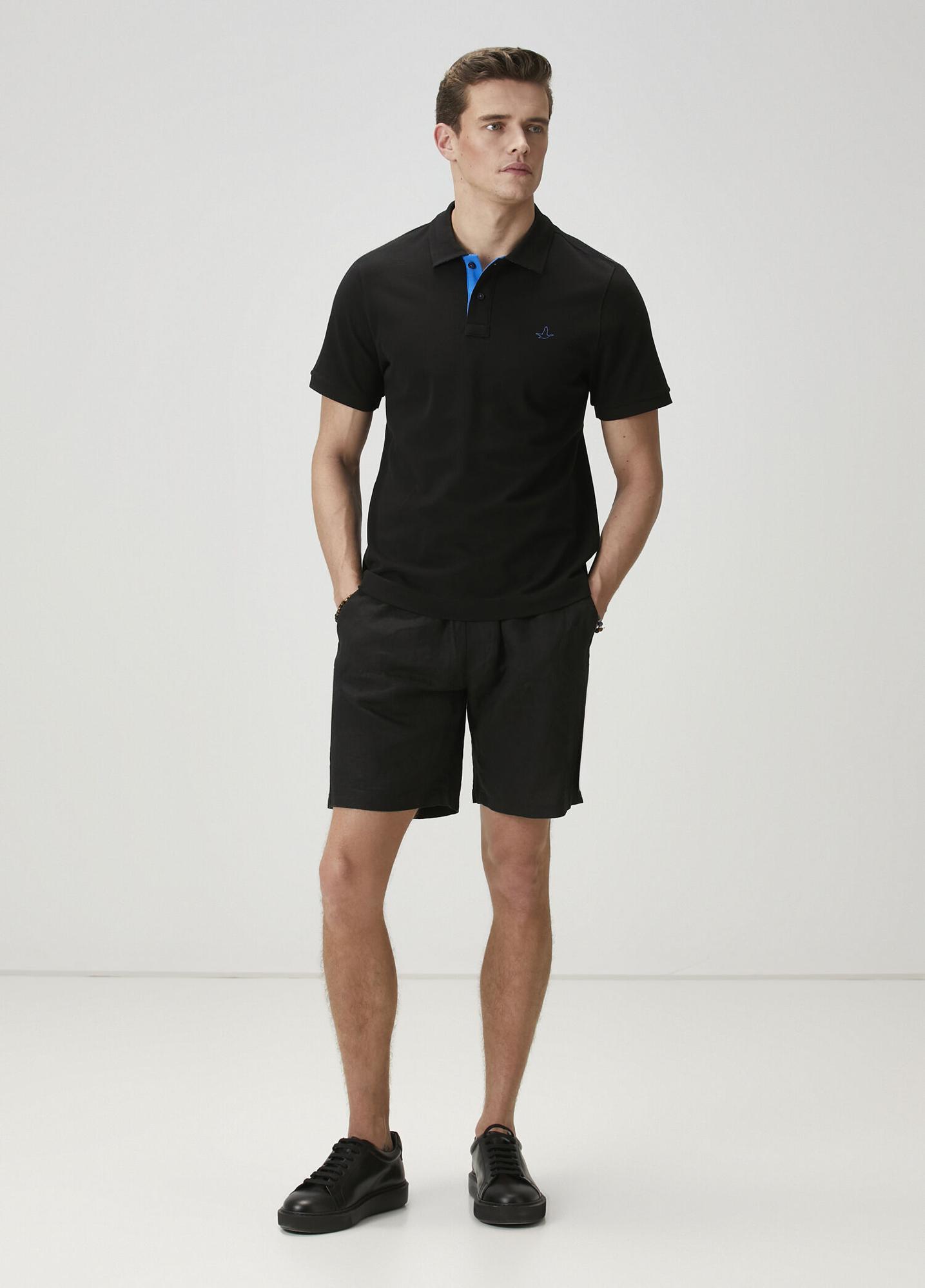 Beymen Club Erkek Comfort Fit Siyah Polo T-shirt