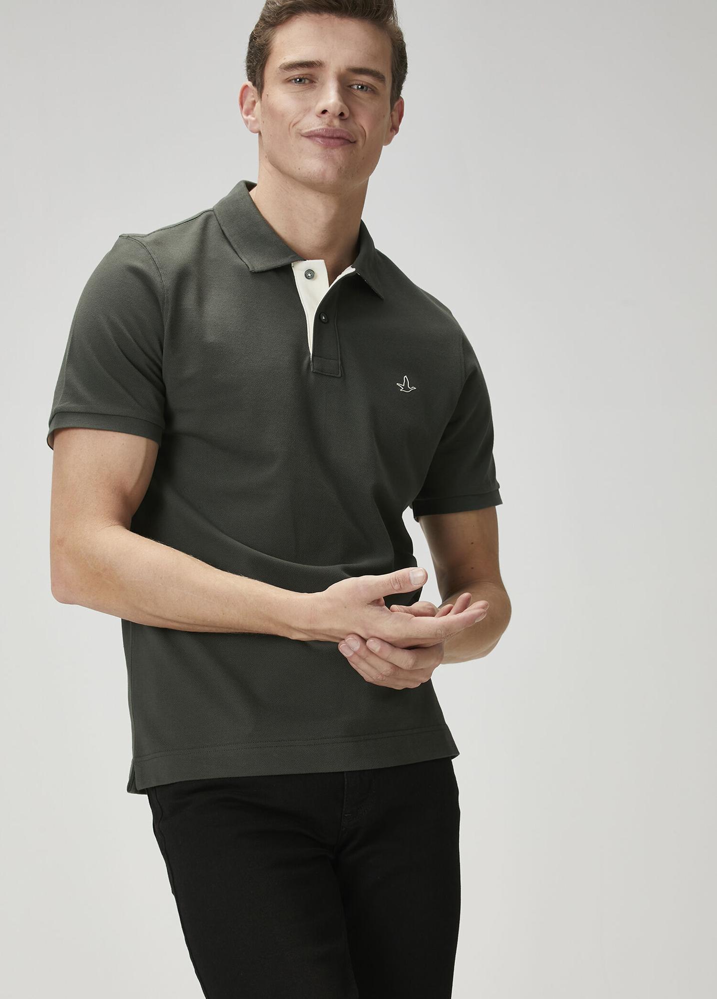 Beymen Club Erkek Comfort Fit Haki Polo T-shirt