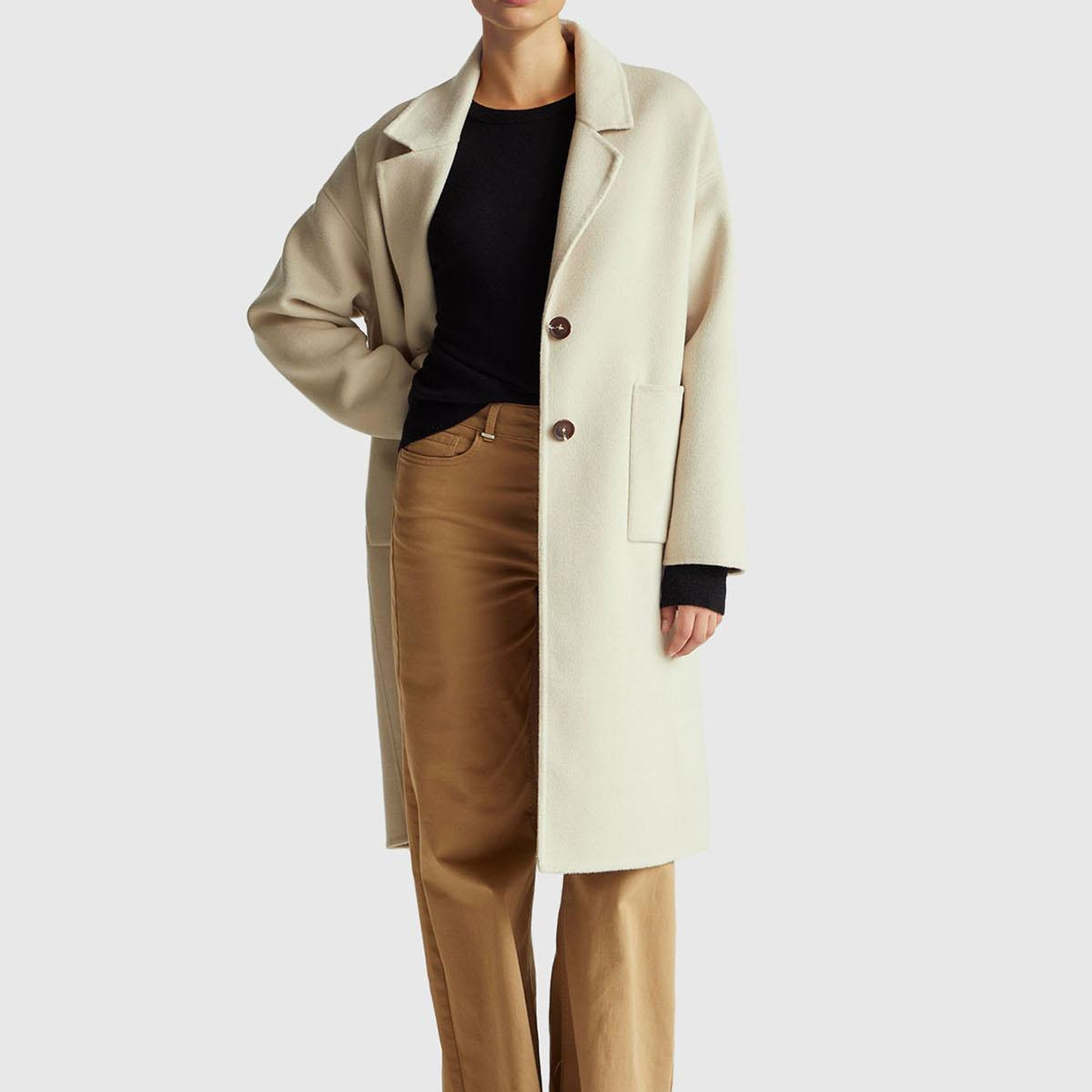 Kadın Siyah %100 Merino Ribana Detaylı Bisiklet Yaka Kazak