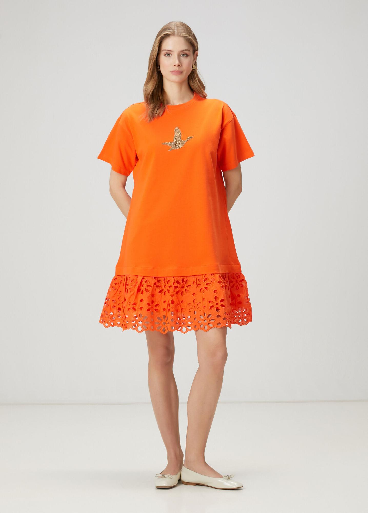 Beymen Club Kadın Mercan Tafta Etekli Mini Elbise