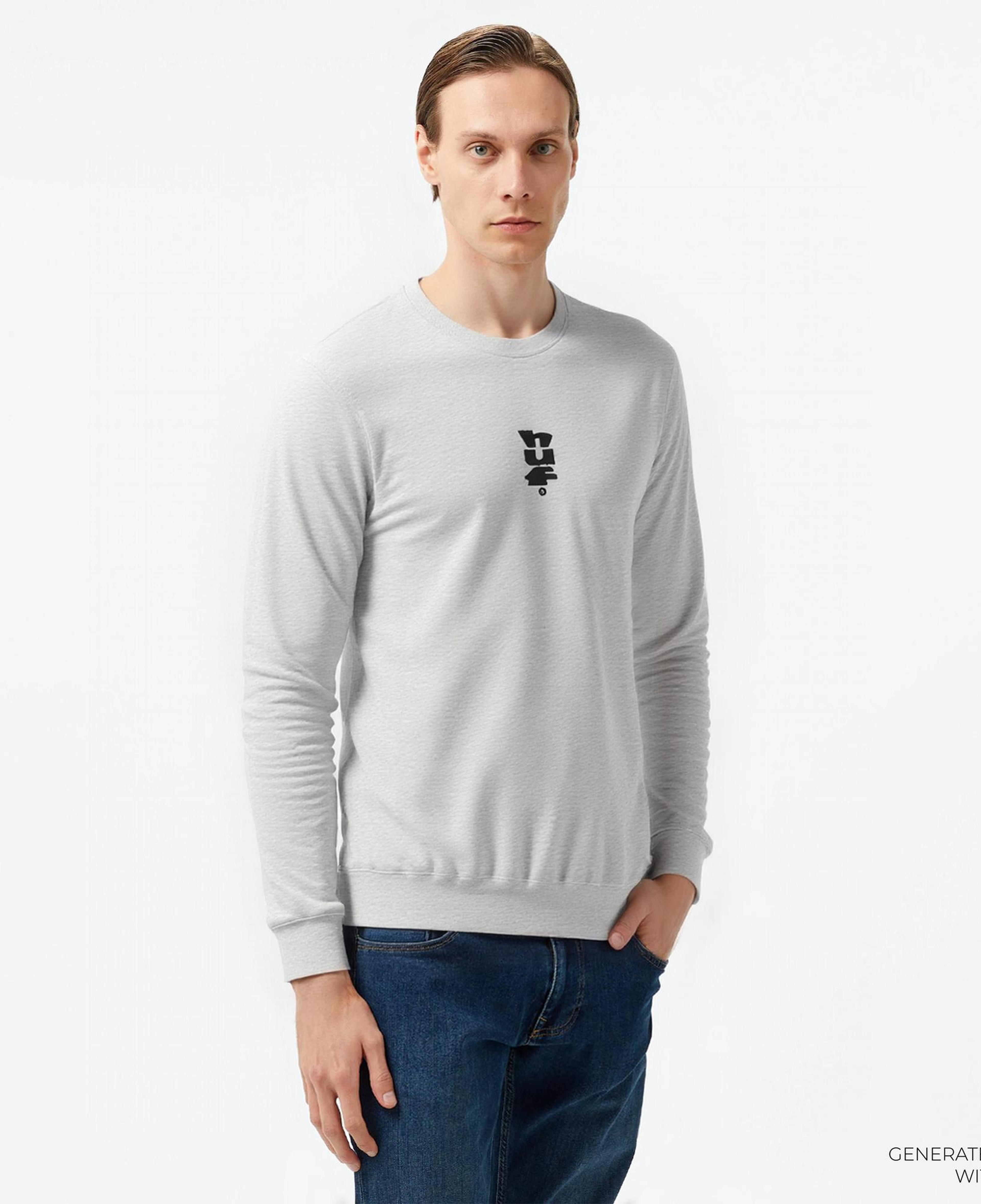 HUF Set Megablast Erkek Gri Sweatshirt