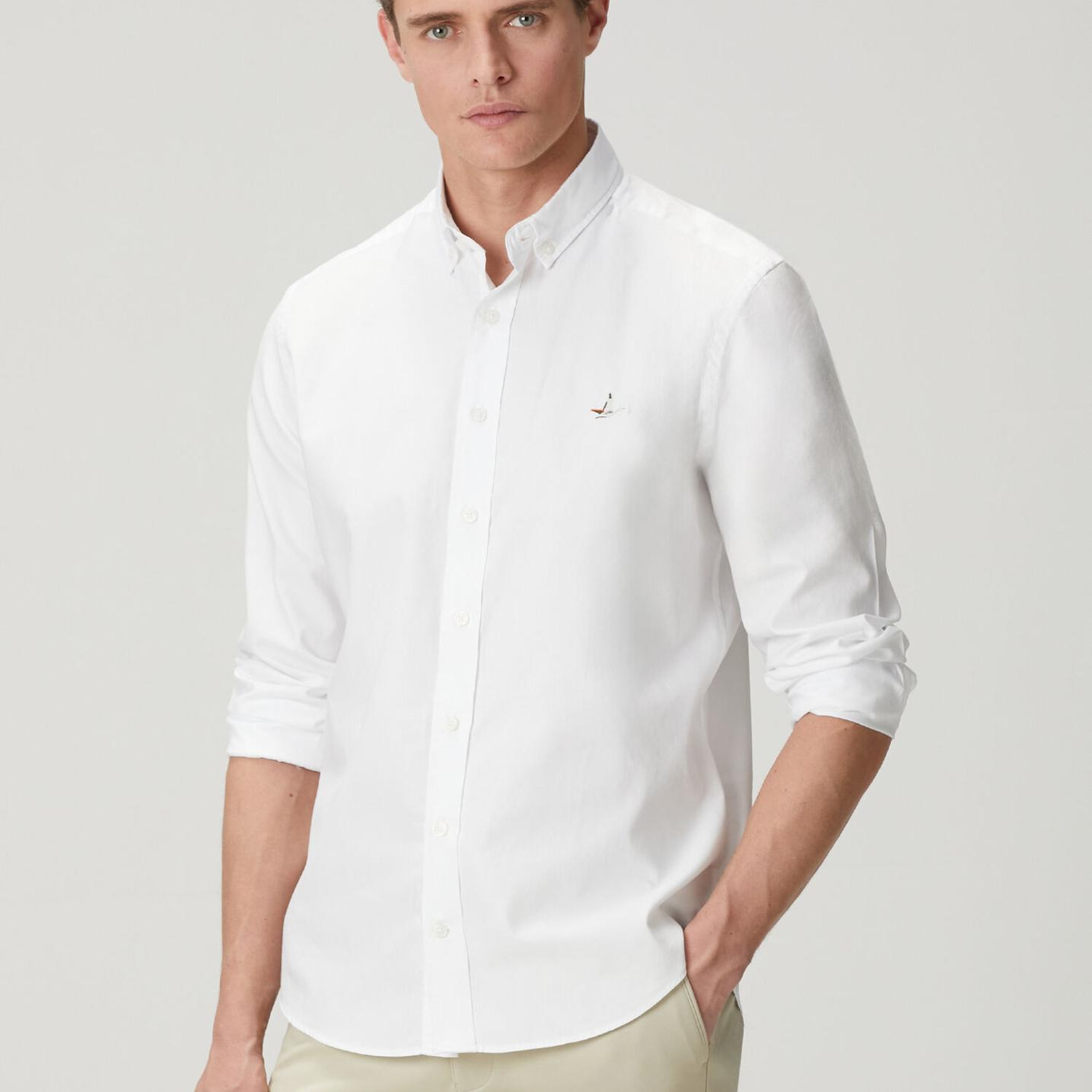 Beymen Club Erkek Comfort Fit Beyaz Oxford Gömlek