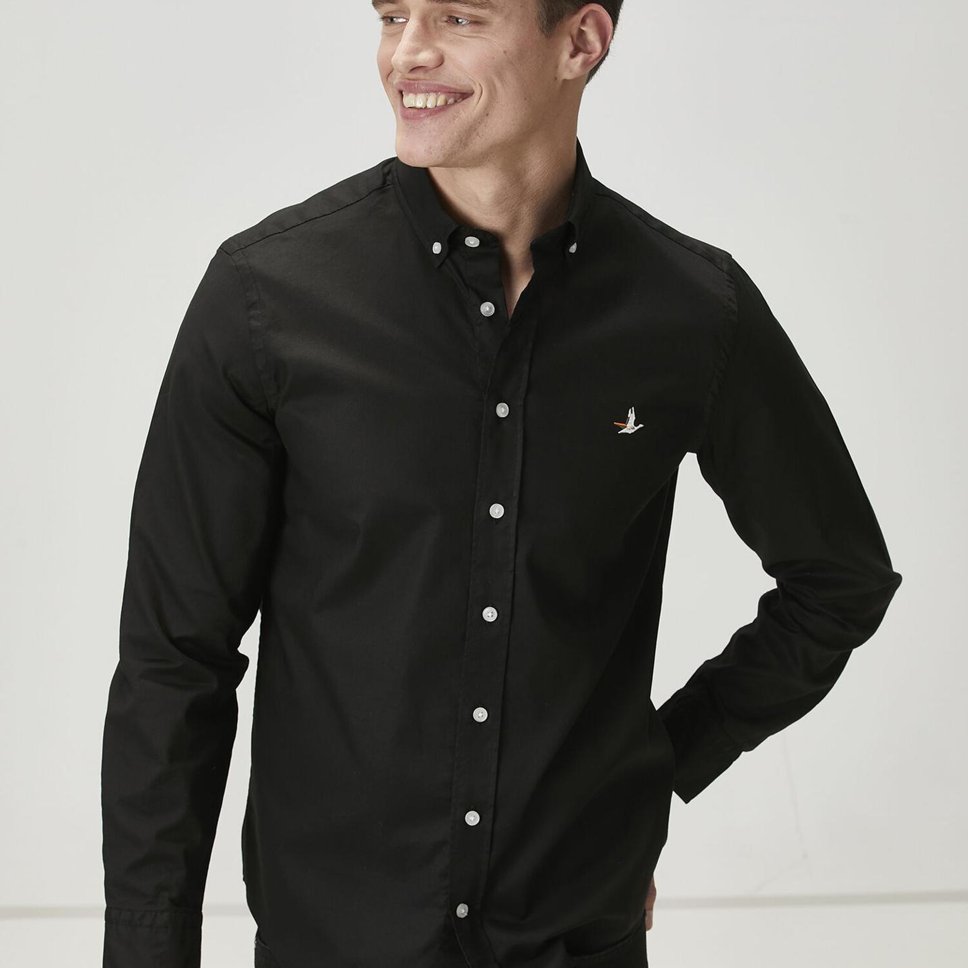 Beymen Club Erkek Comfort Fit Siyah Oxford Gömlek
