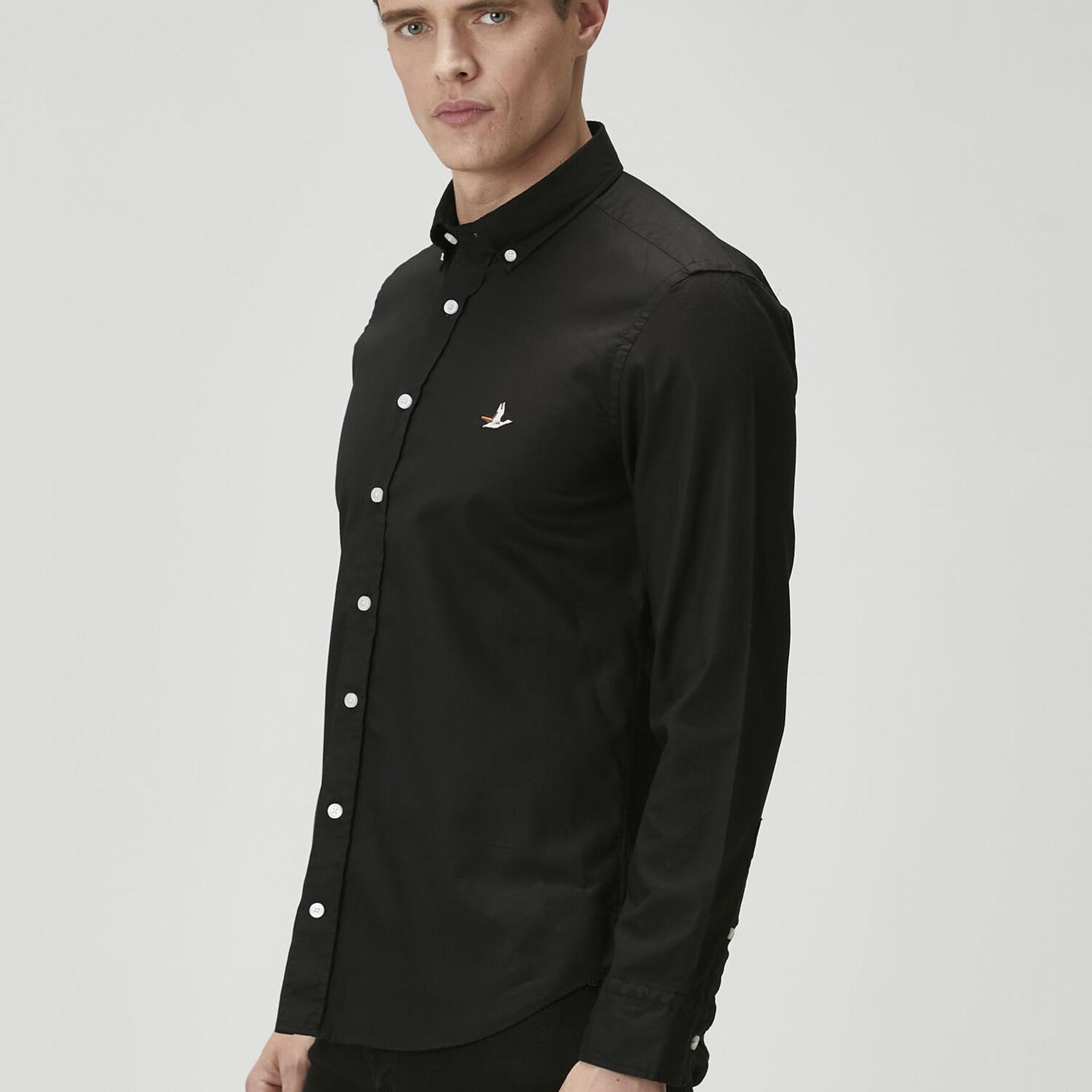 Beymen Club Erkek Slim Fit Siyah Oxford Gömlek