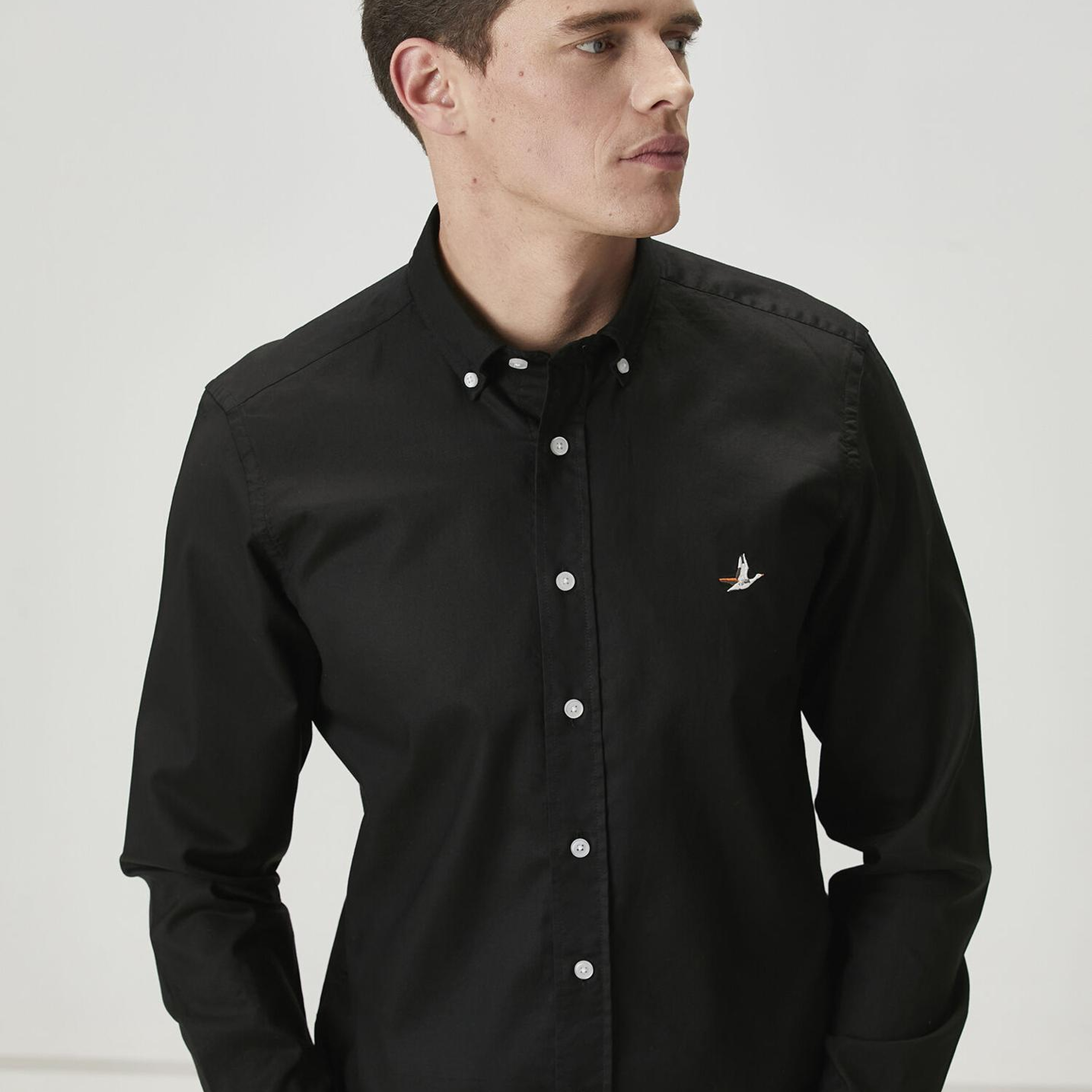 Beymen Club Erkek Slim Fit Siyah Oxford Gömlek