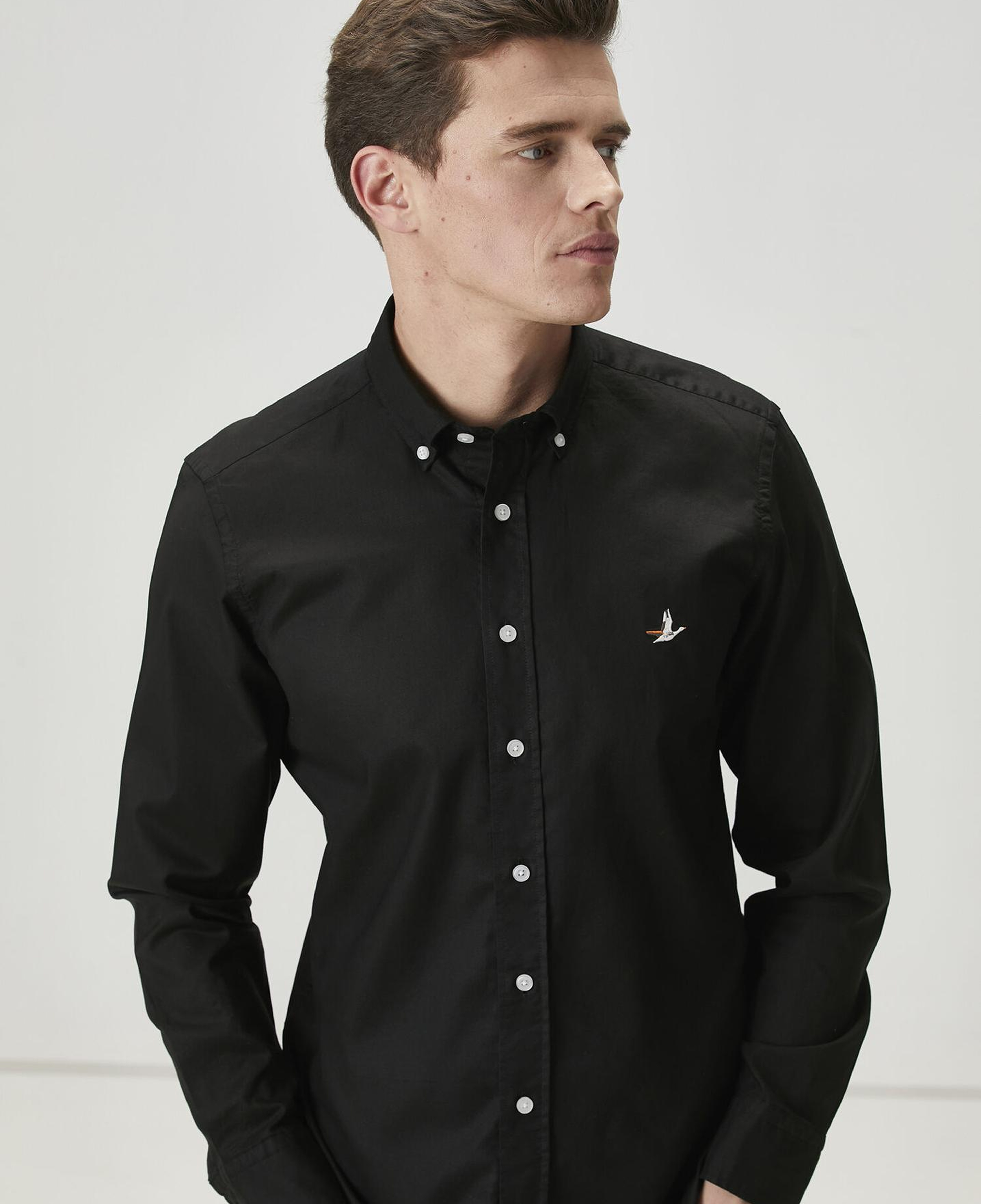 Beymen Club Erkek Slim Fit Siyah Oxford Gömlek