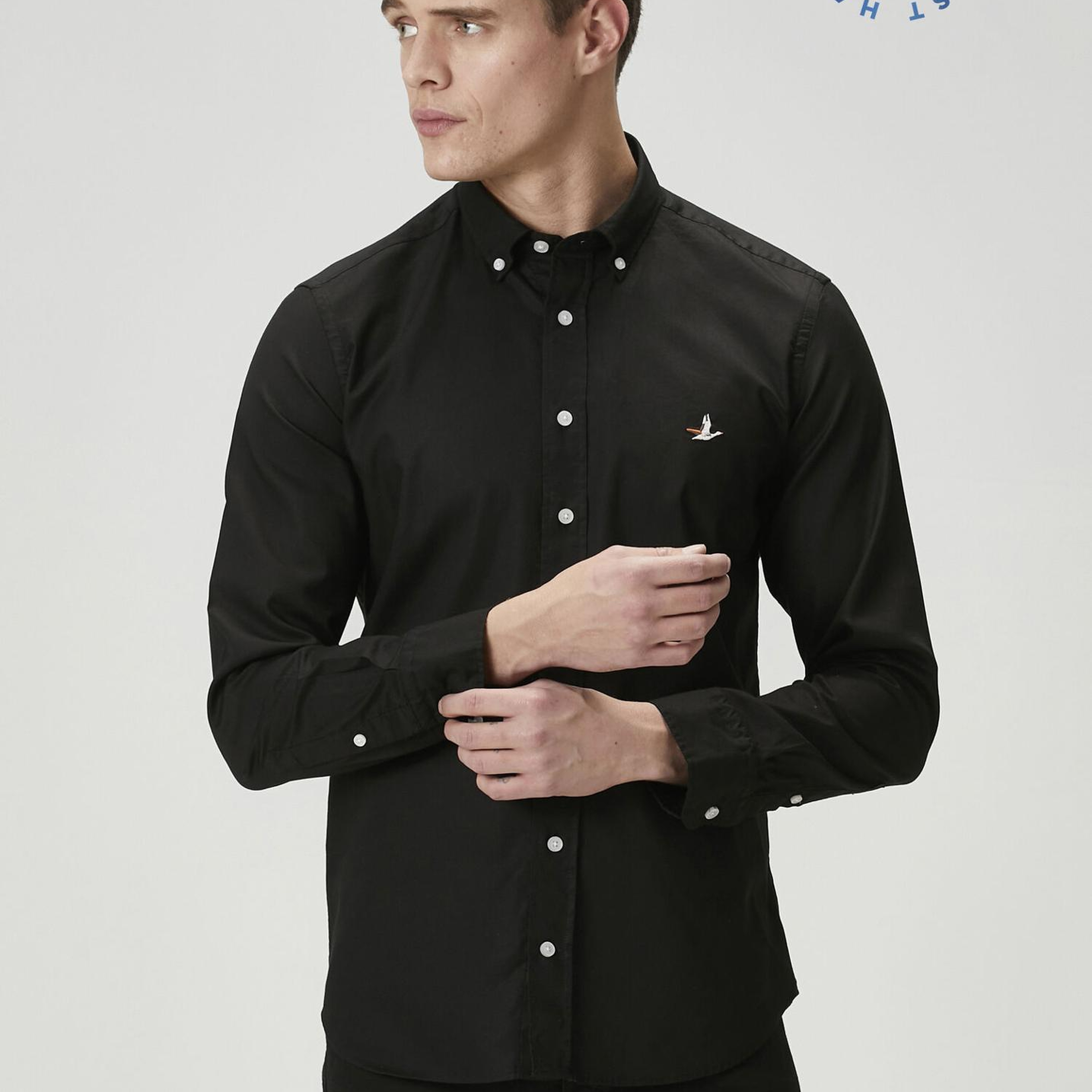 Beymen Club Erkek Slim Fit Siyah Oxford Gömlek