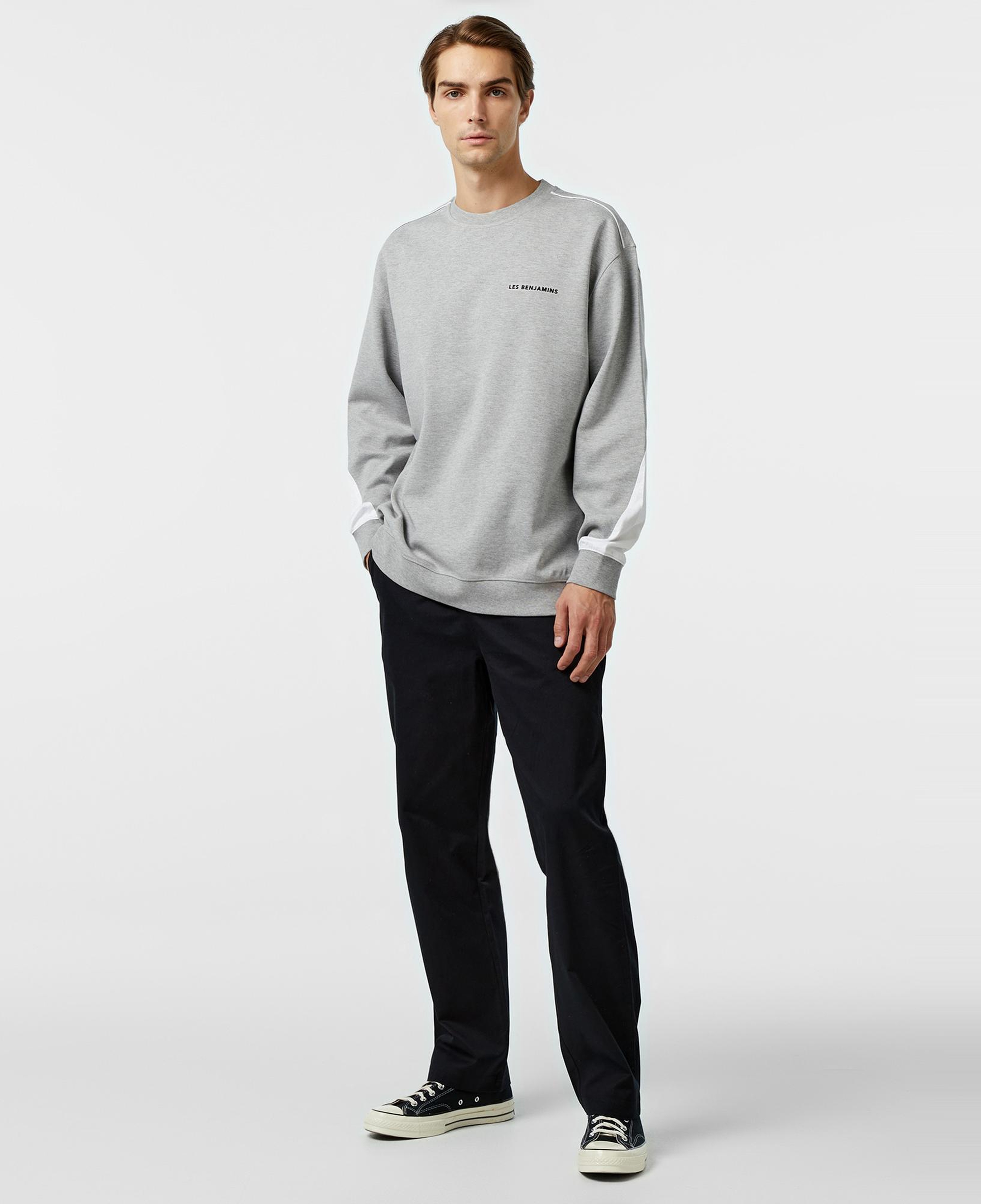 Les Benjamins 402 Erkek Gri Sweatshirt