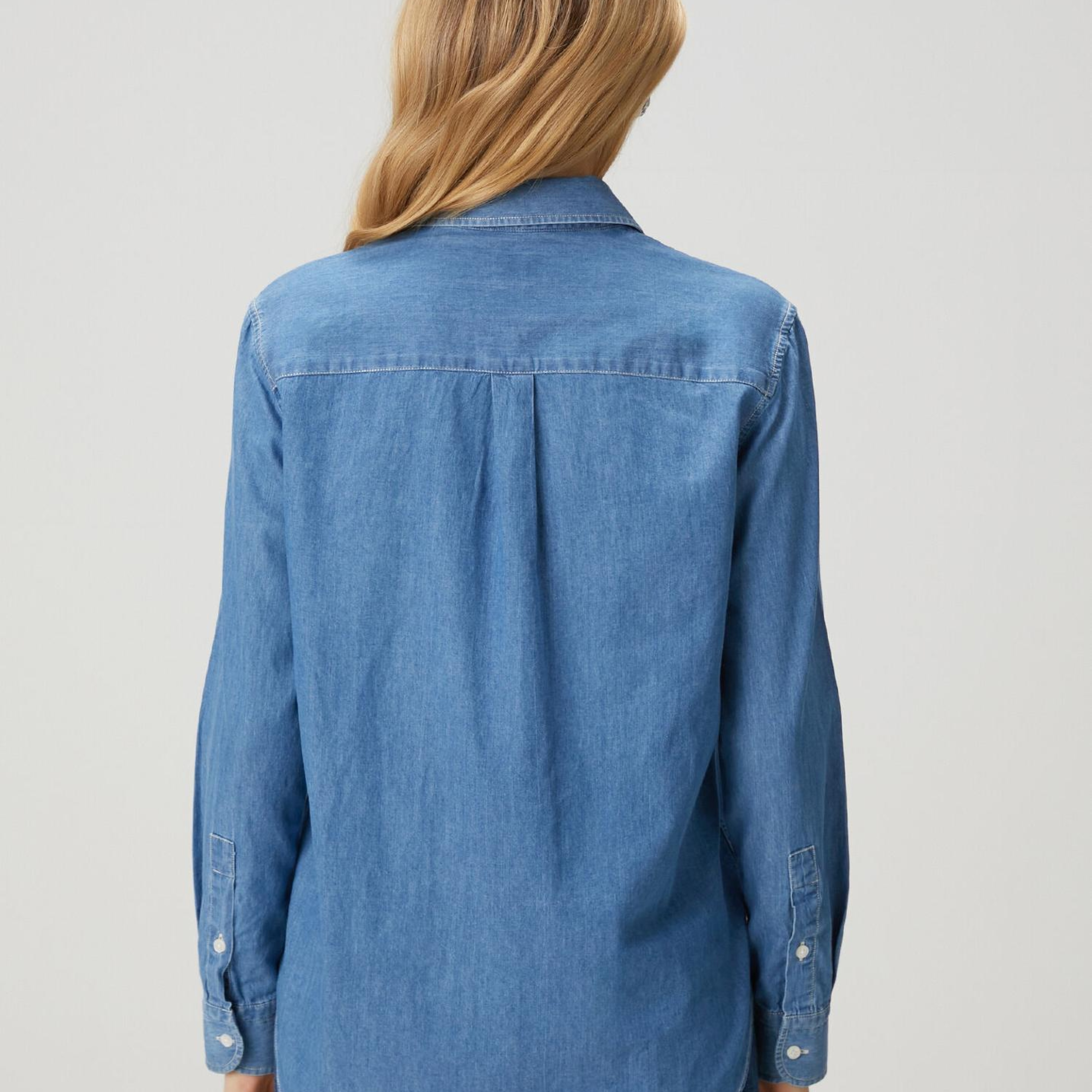 Beymen Club Kadın Mavi Basic Denim Gömlek