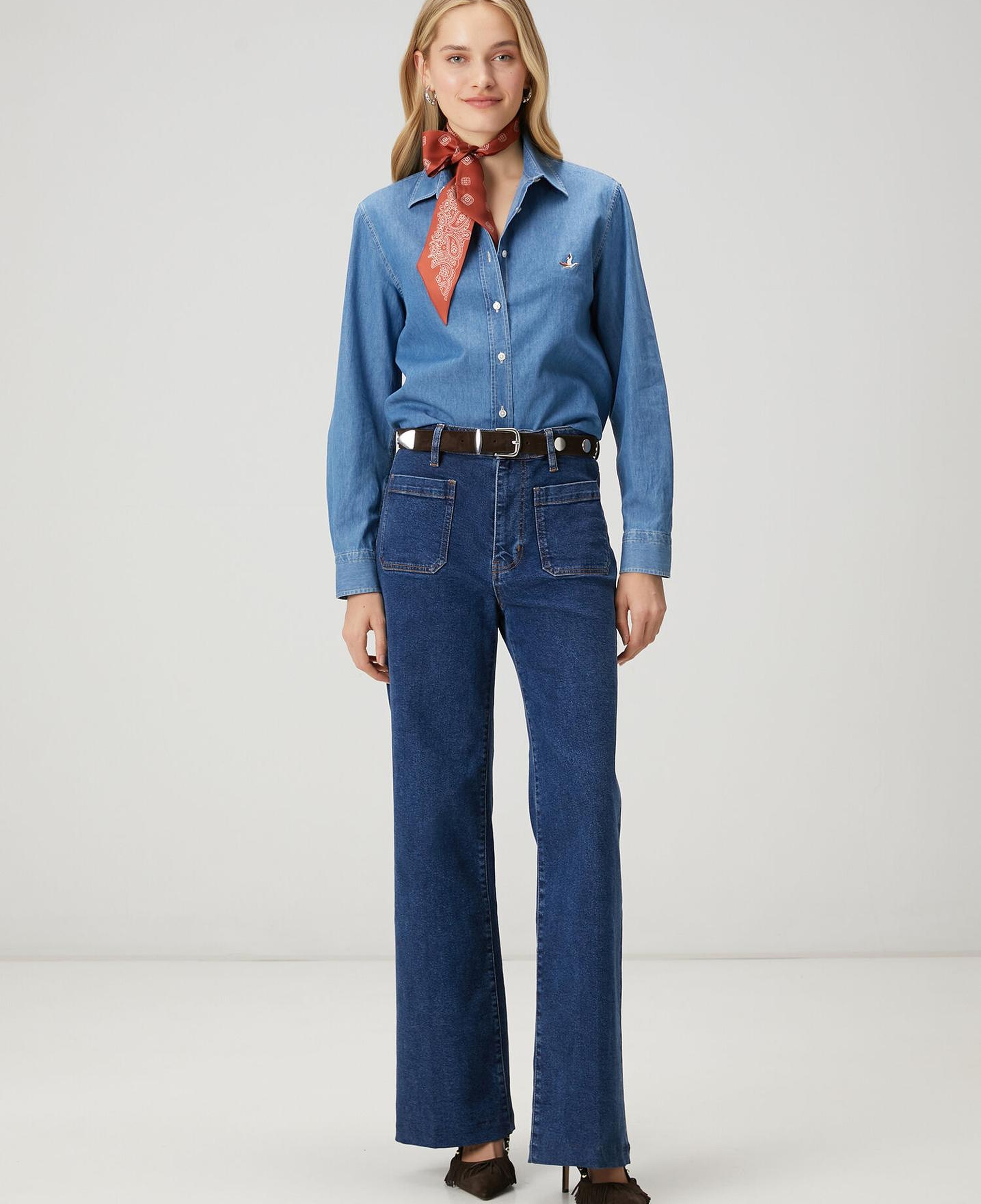 Beymen Club Kadın Mavi Basic Denim Gömlek