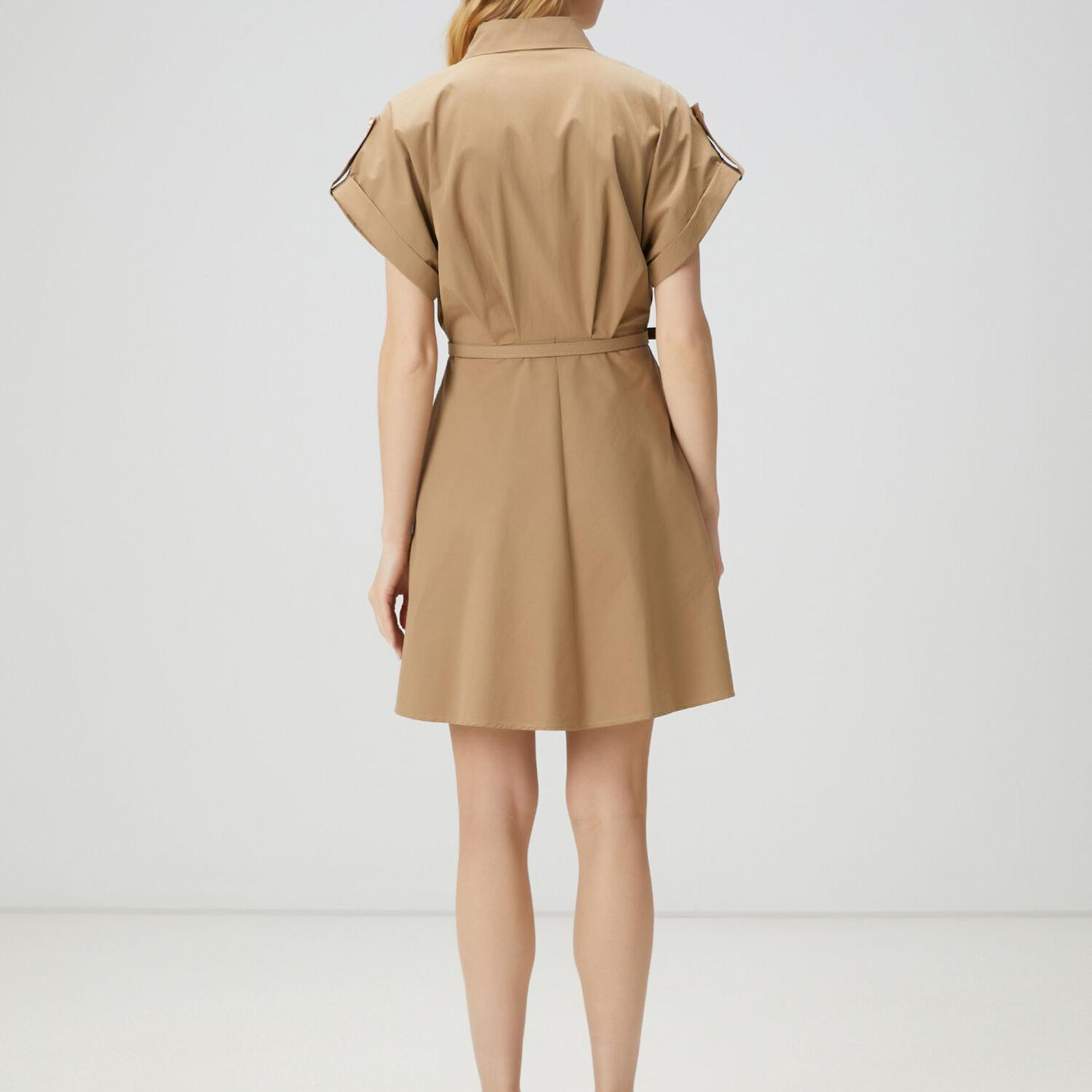 Beymen Club Kadın Koyu Bej Mini Gömlek Elbise