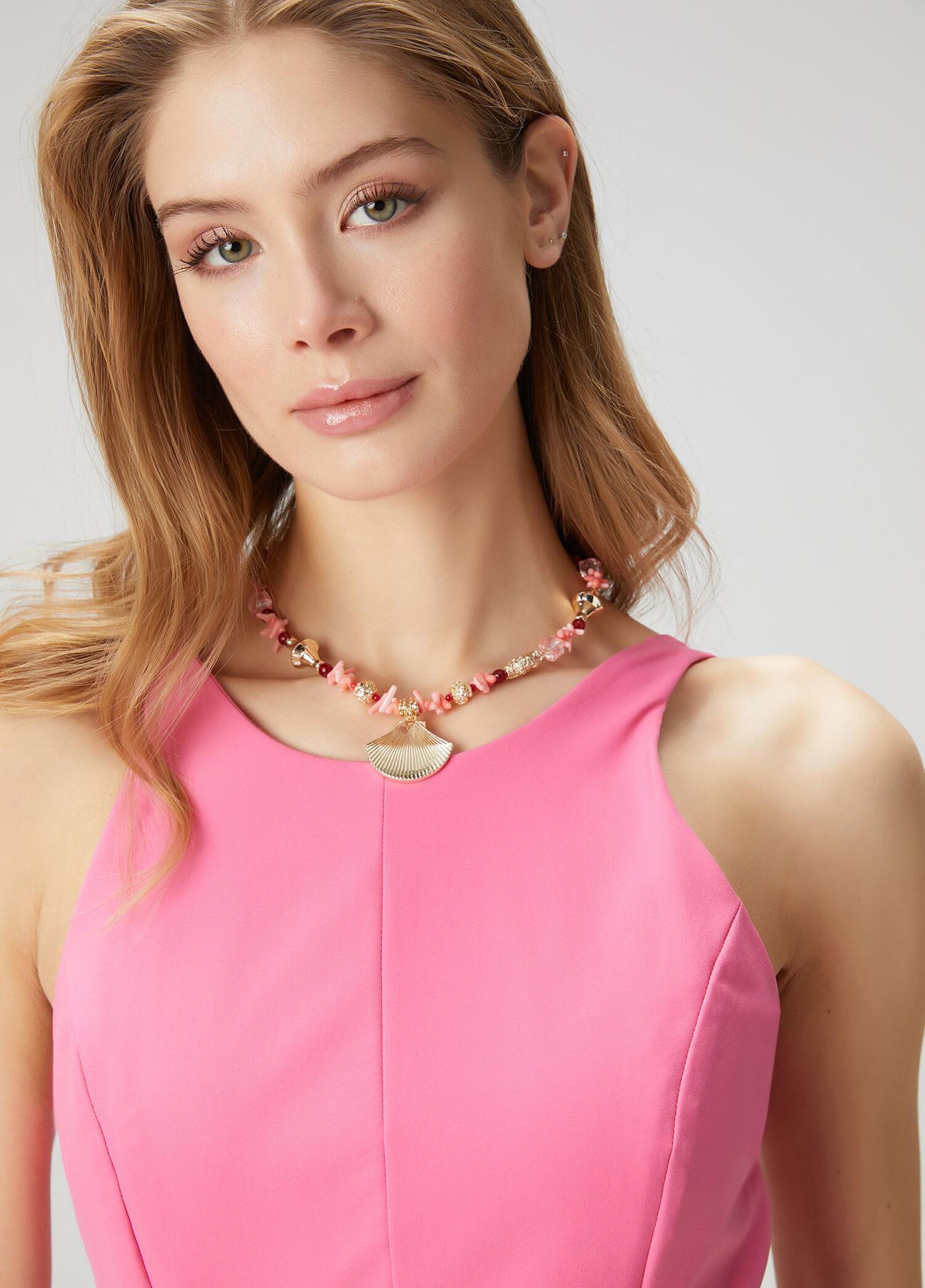 Beymen Club Kadın Pembe Sırt Dekolteli Midi Abiye Elbise