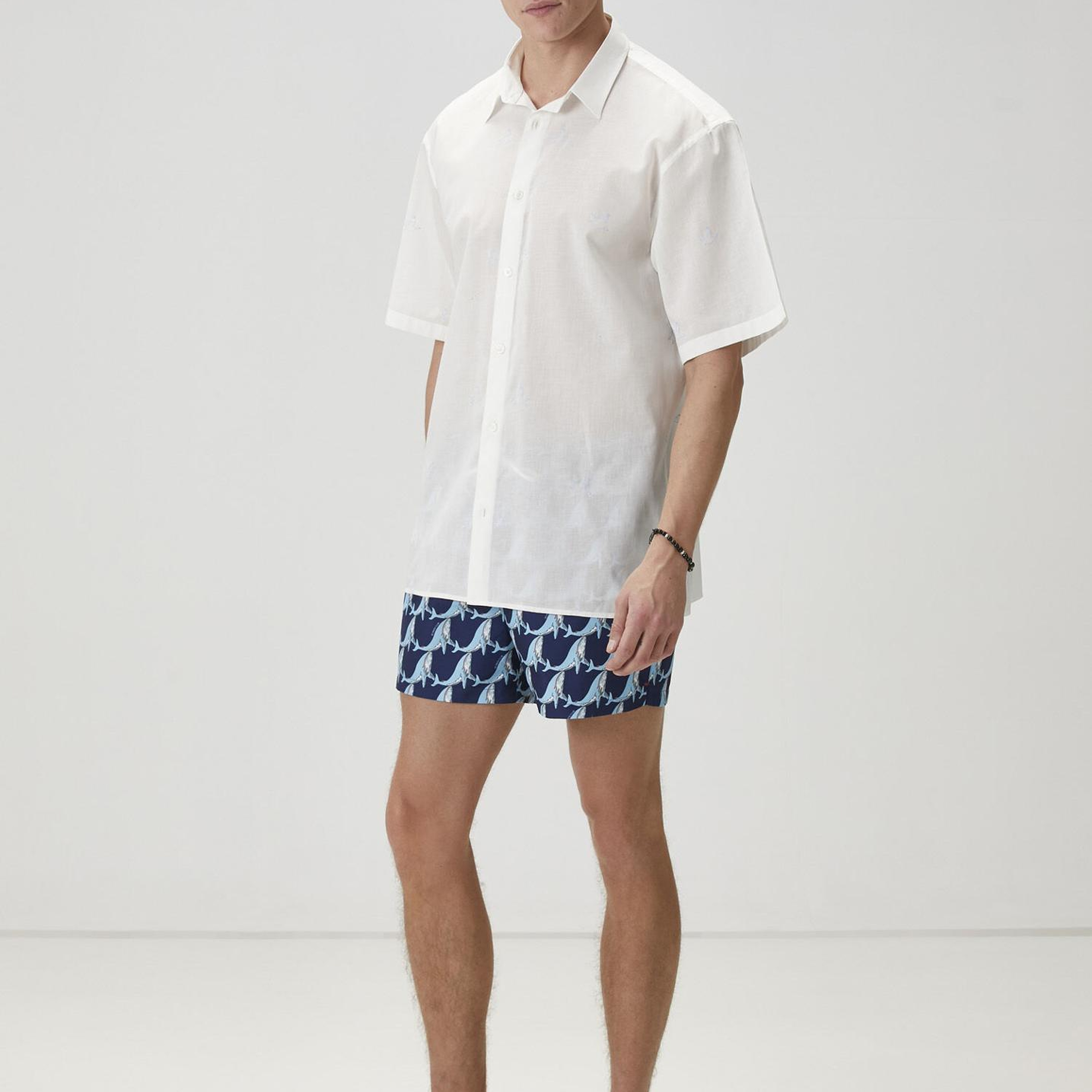 Beymen Club Erkek Lacivert Balina Desenli Mayo