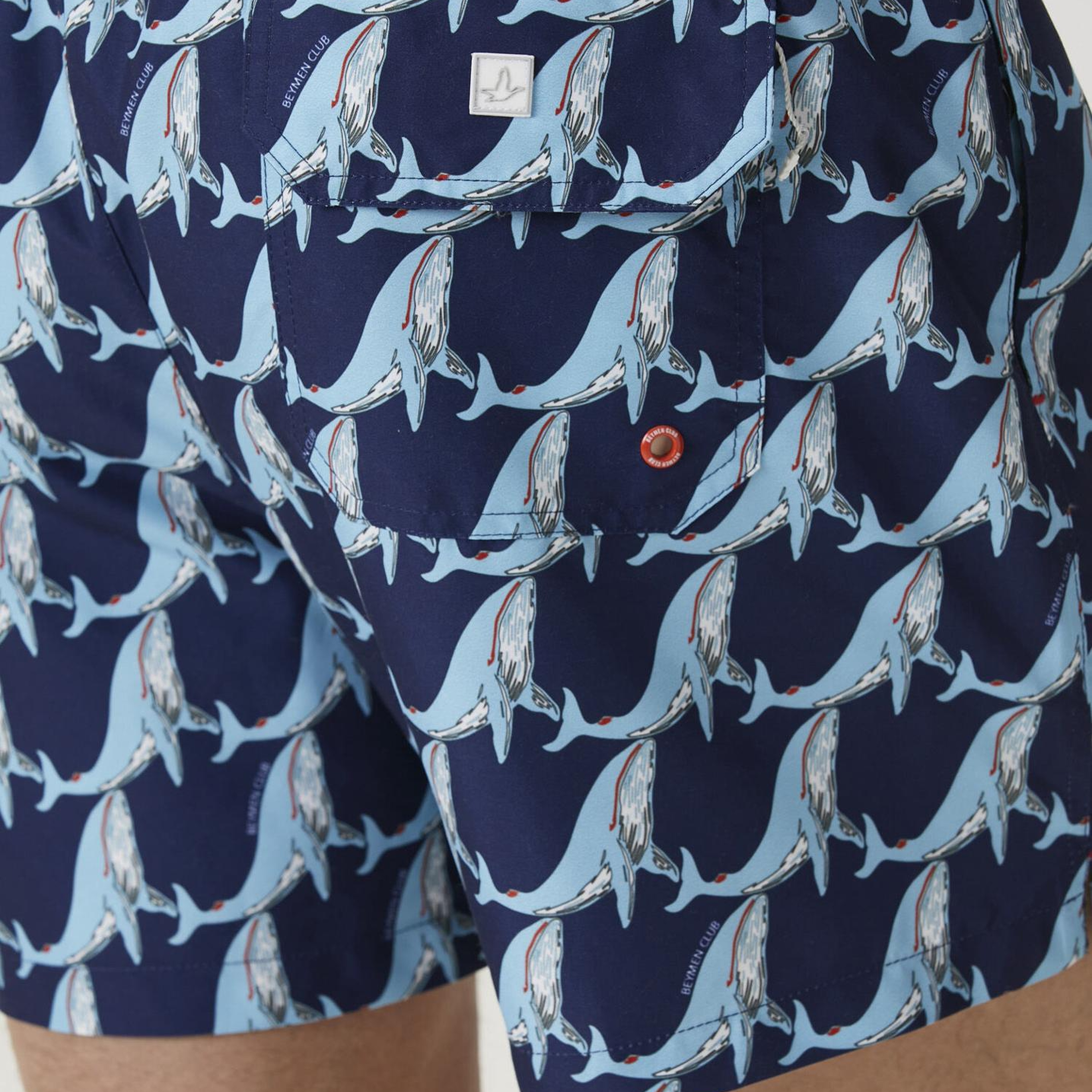 Beymen Club Erkek Lacivert Balina Desenli Mayo