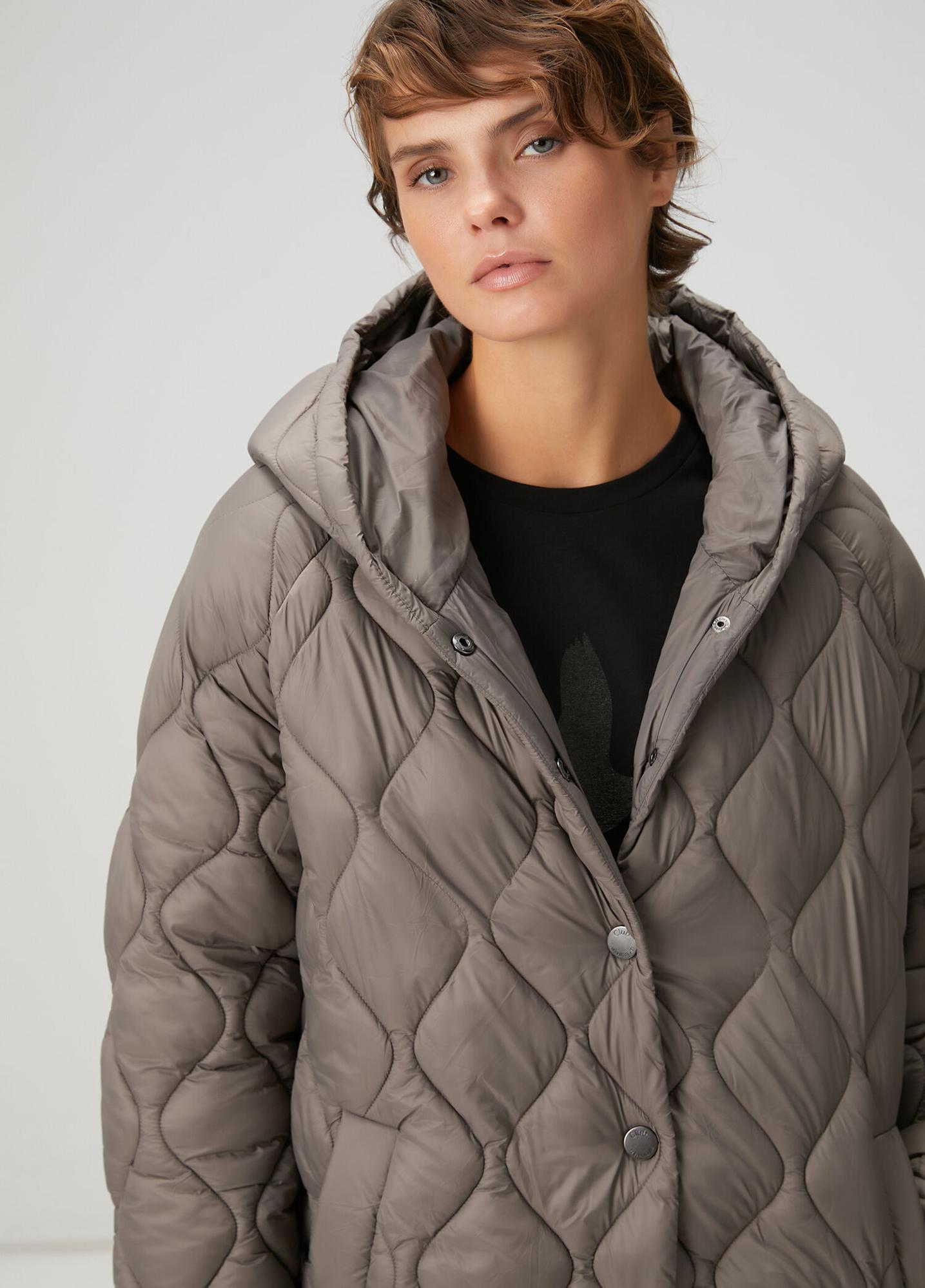 Beymen Club Kadın Gri Kapüşonlu Kaban