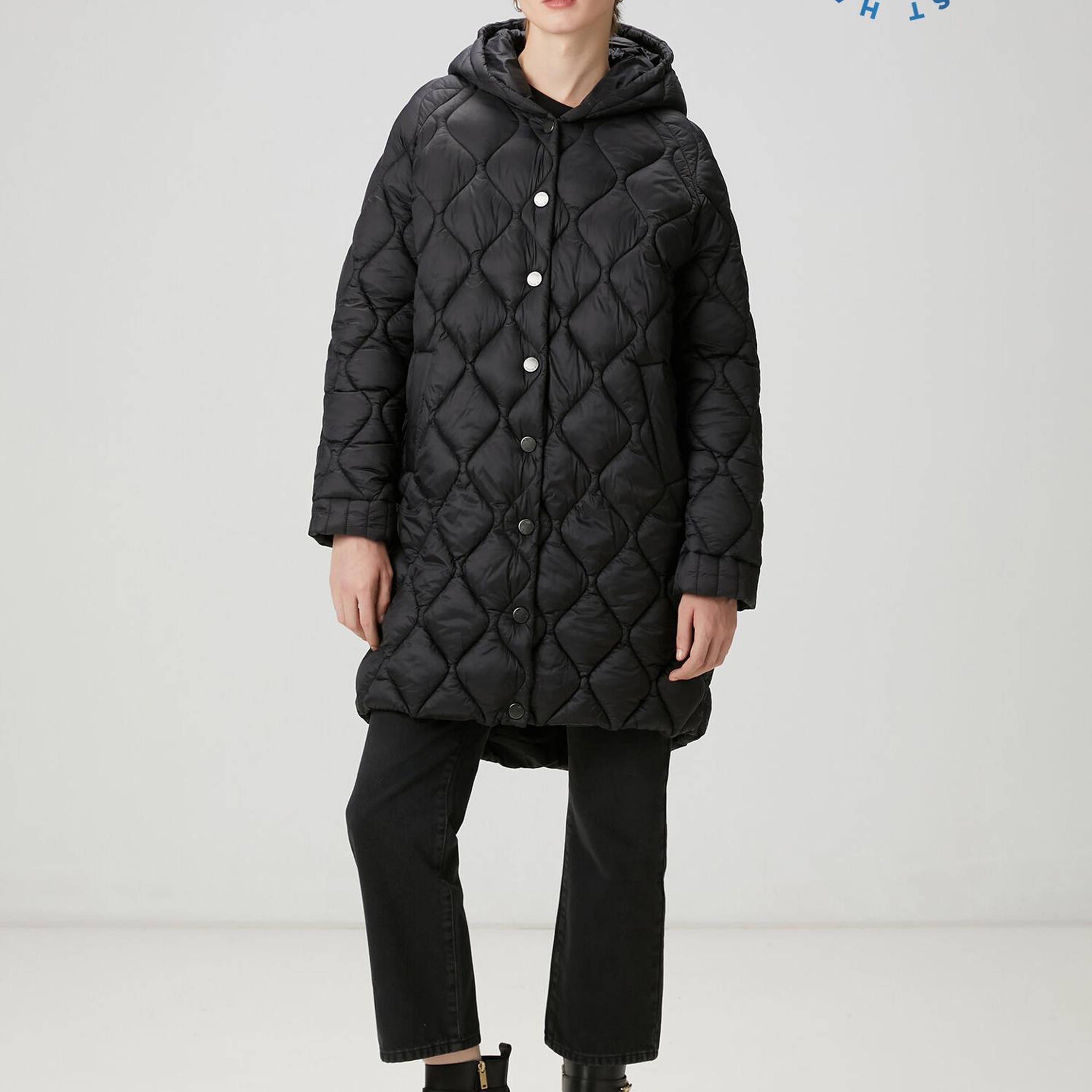 Beymen Club Kadın Siyah Kapüşonlu Kaban