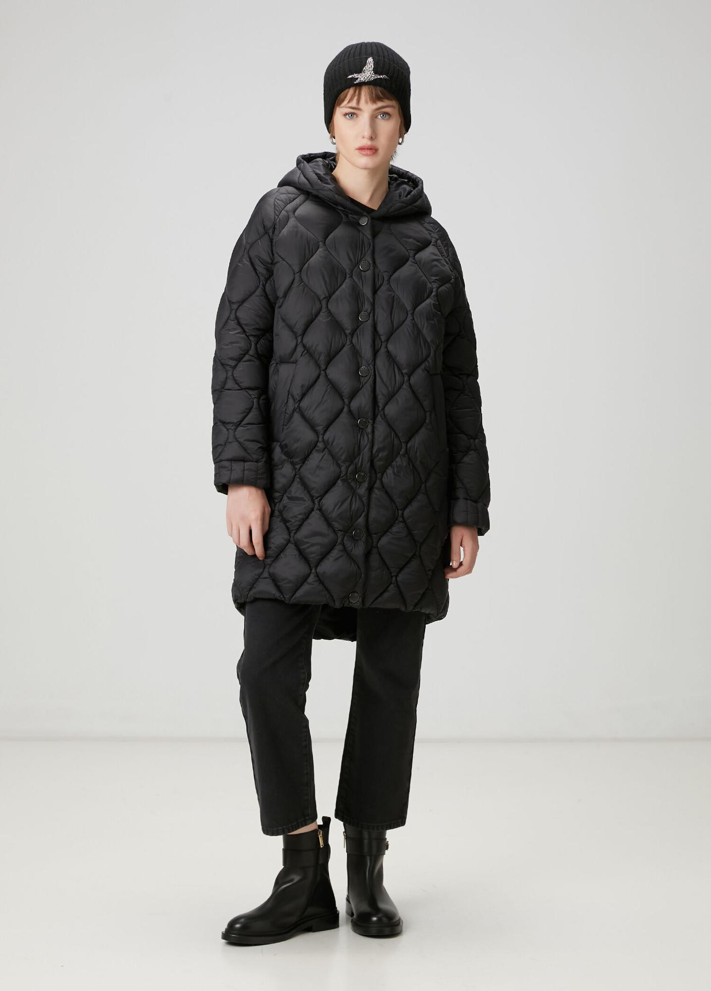 Beymen Club Kadın Siyah Kapüşonlu Kaban