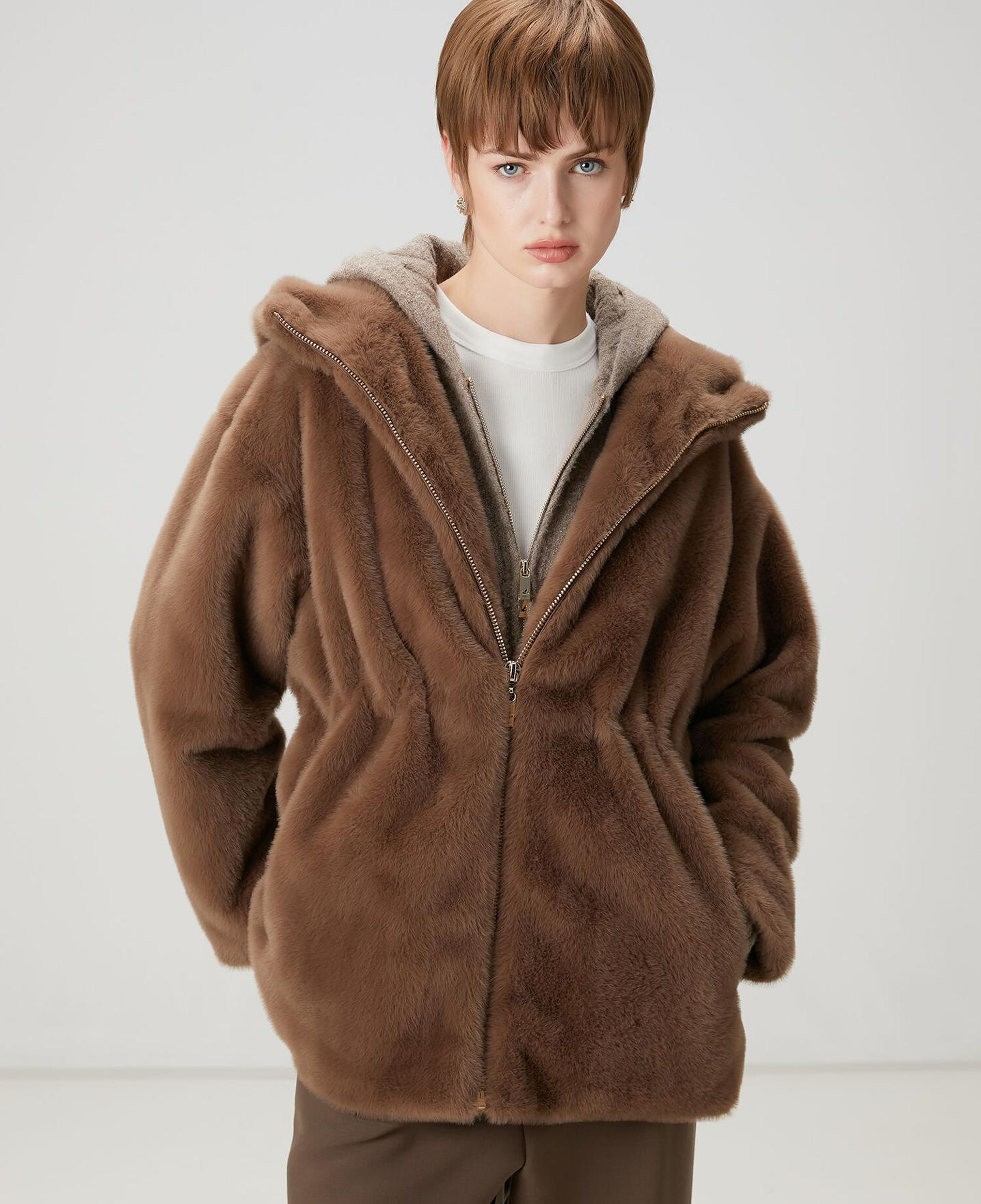 Beymen Club Kadın Vizon Kapüşonlu Mont