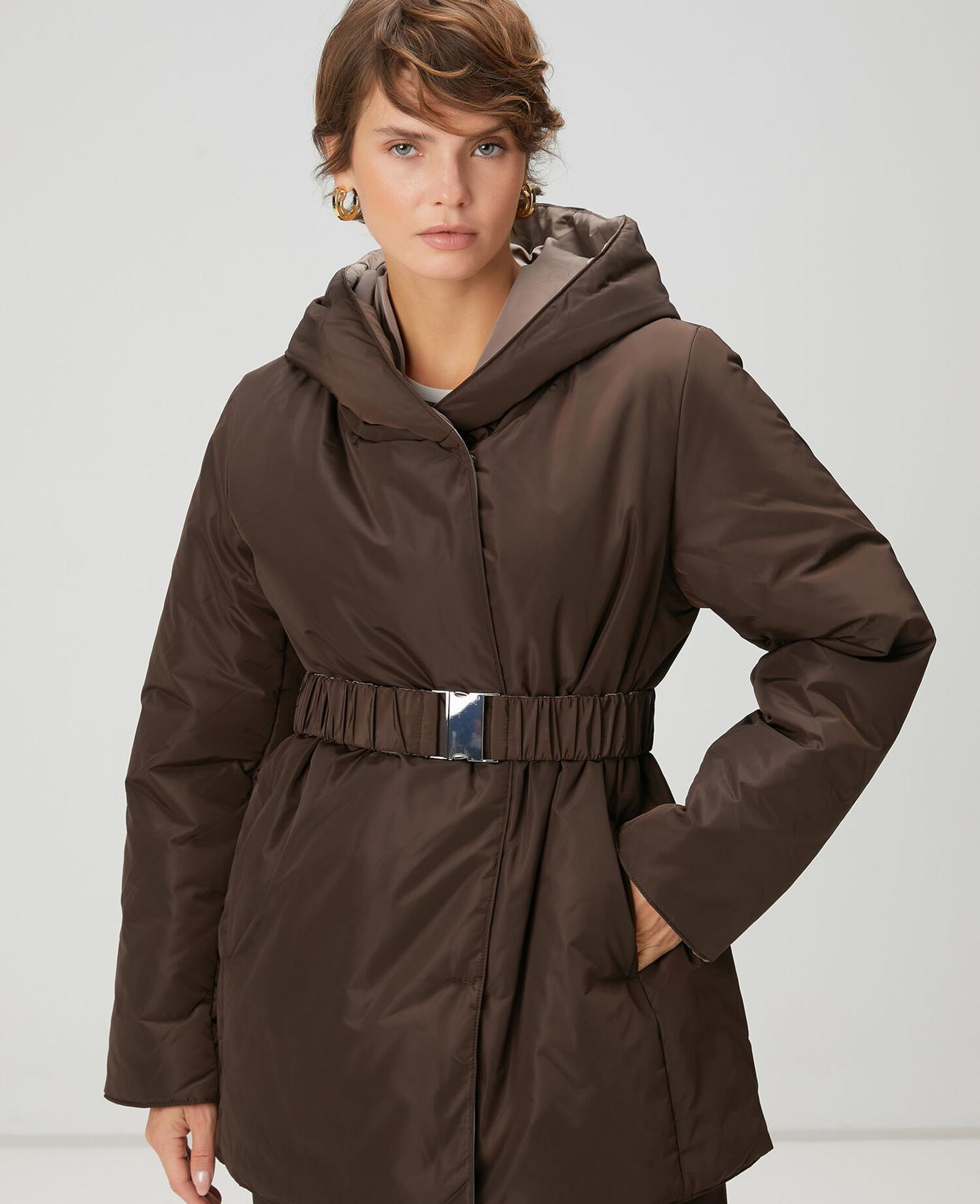 Beymen Club Kadın Kahverengi Çift Taraflı Mont