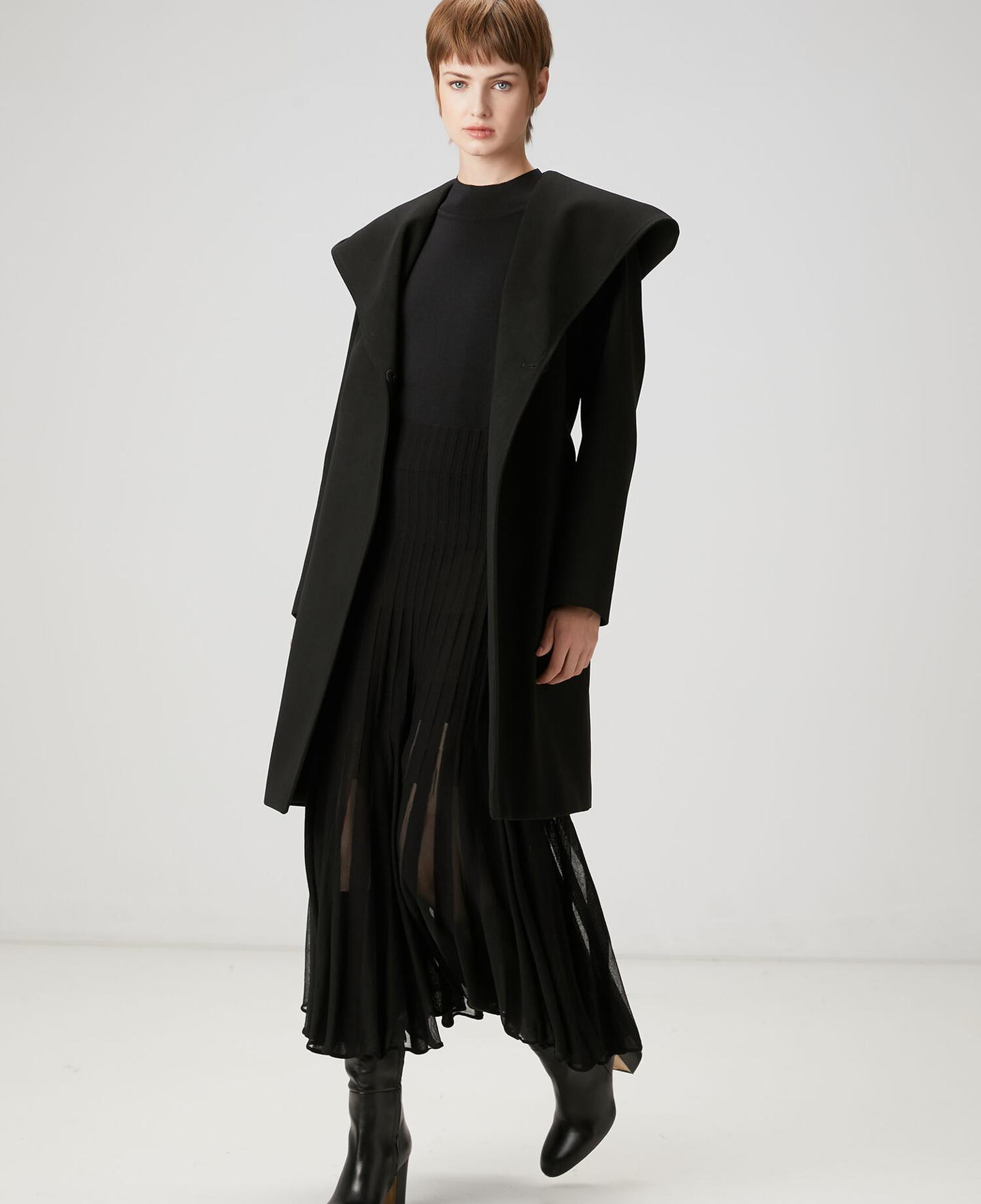 Beymen Club Kadın Siyah Kapüşonlu Palto