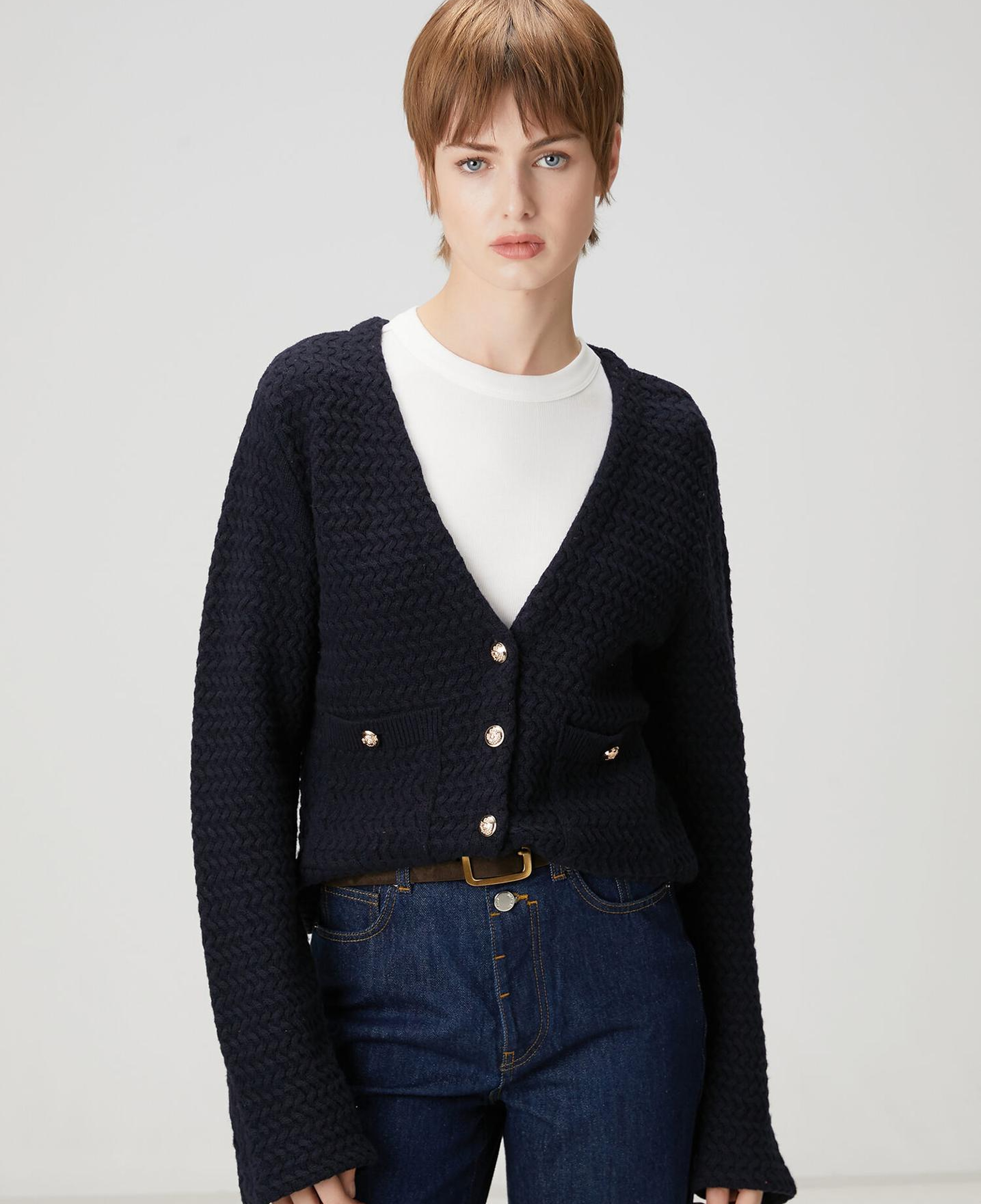 Beymen Club Kadın Lacivert Yün Triko Ceket