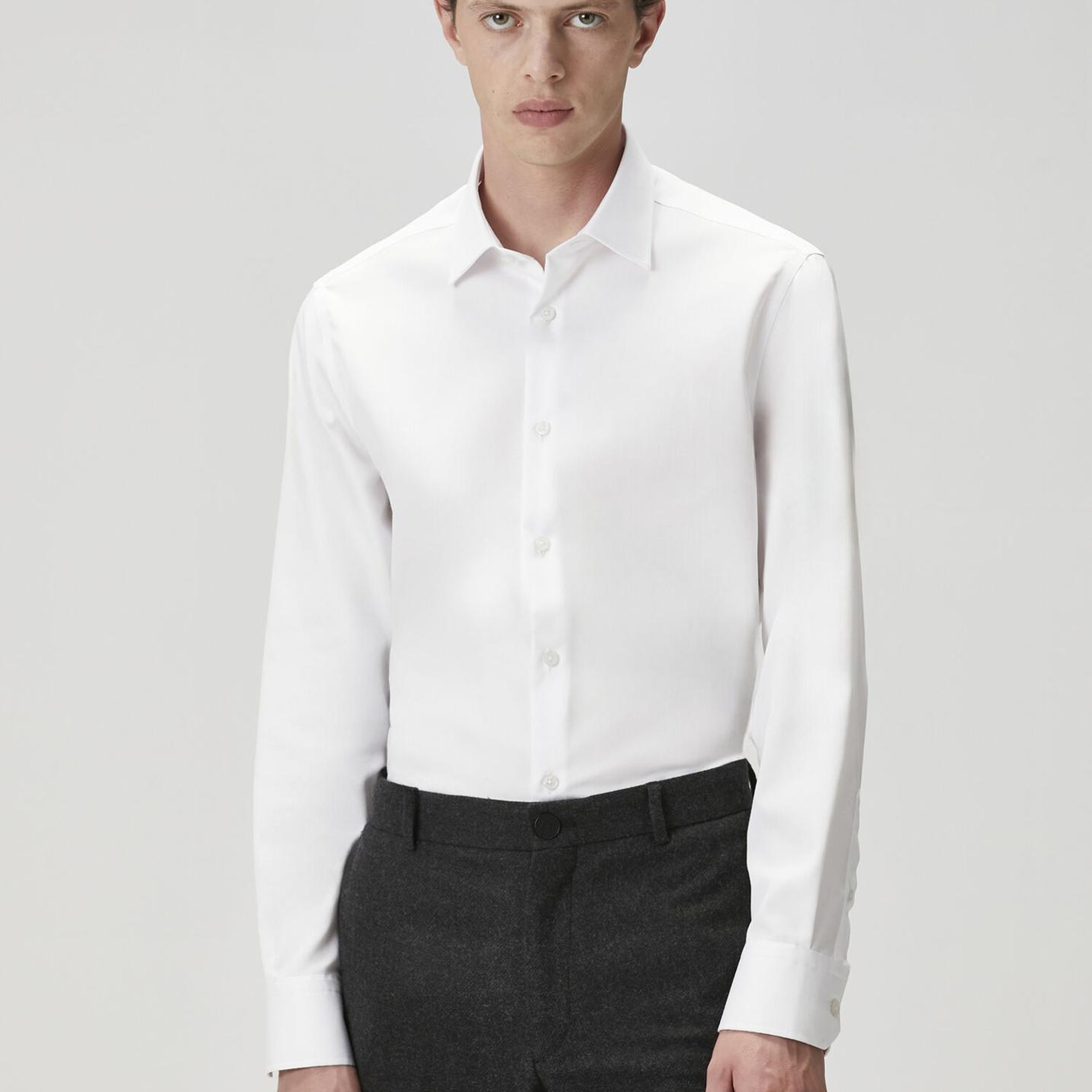 Beymen Club Erkek Comfort Fit Beyaz Armürlü Non-iron Gömlek