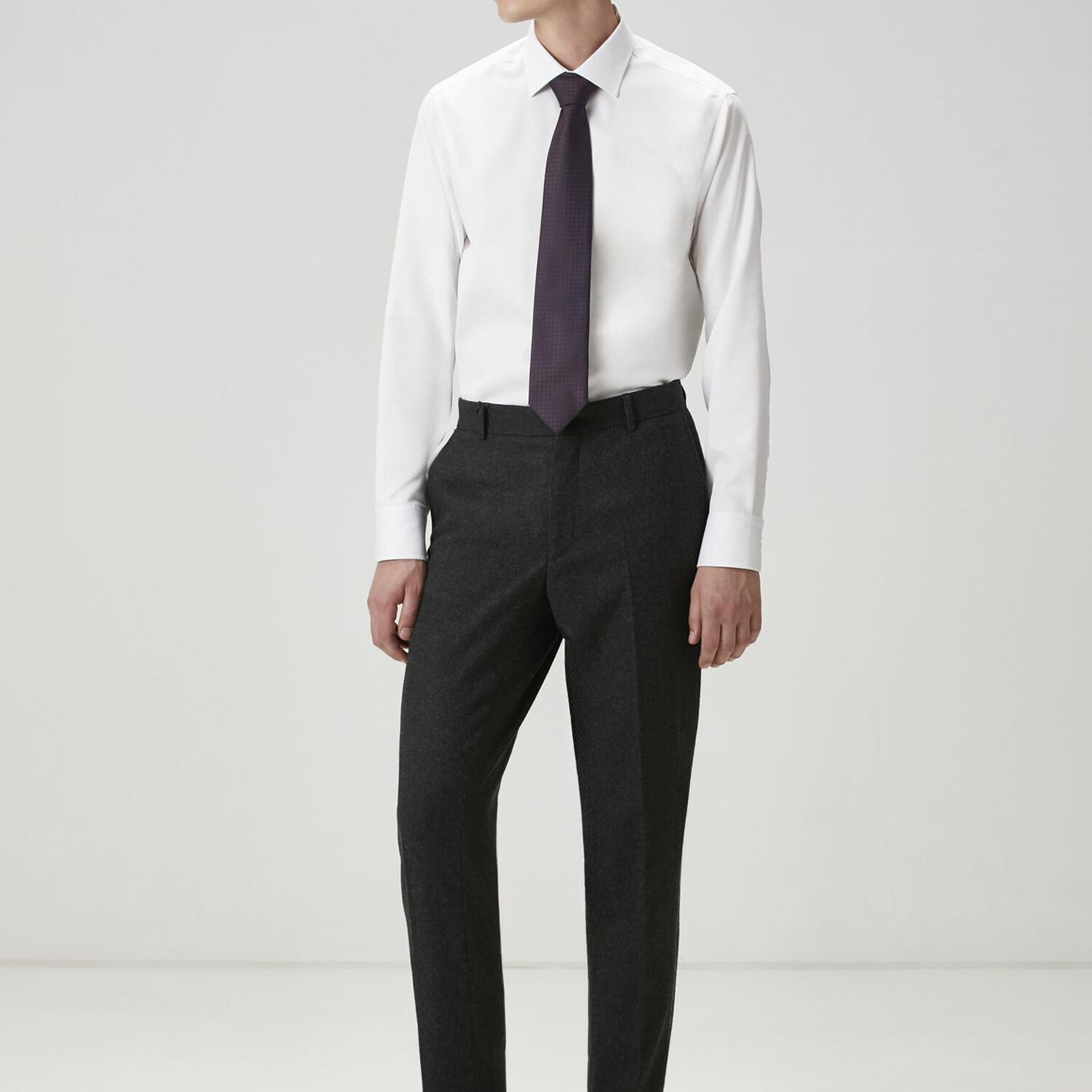 Beymen Club Erkek Comfort Fit Beyaz Armürlü Non-iron Gömlek