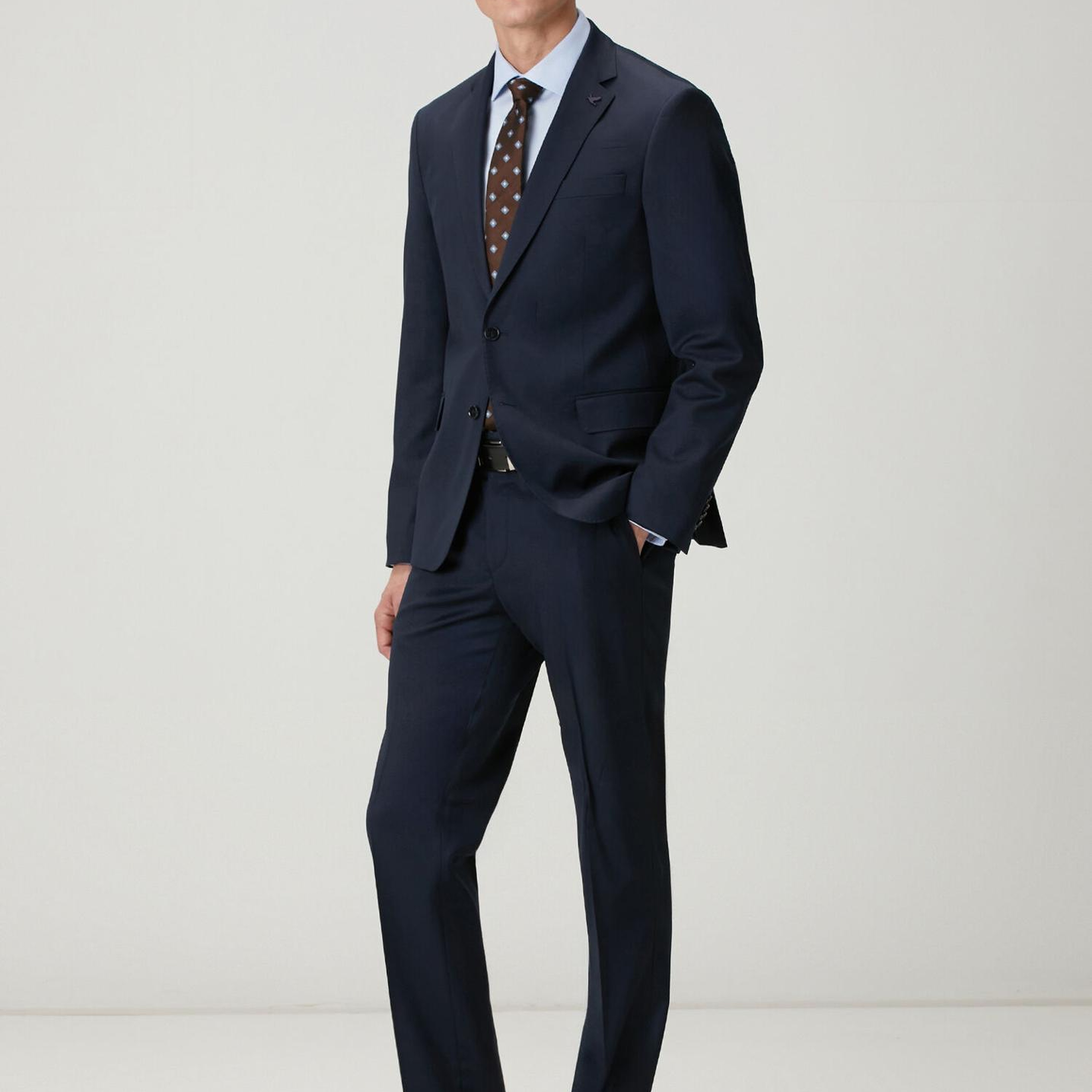 Beymen Club Erkek Slim Fit Açık Mavi Armürlü Non-Iron Gömlek