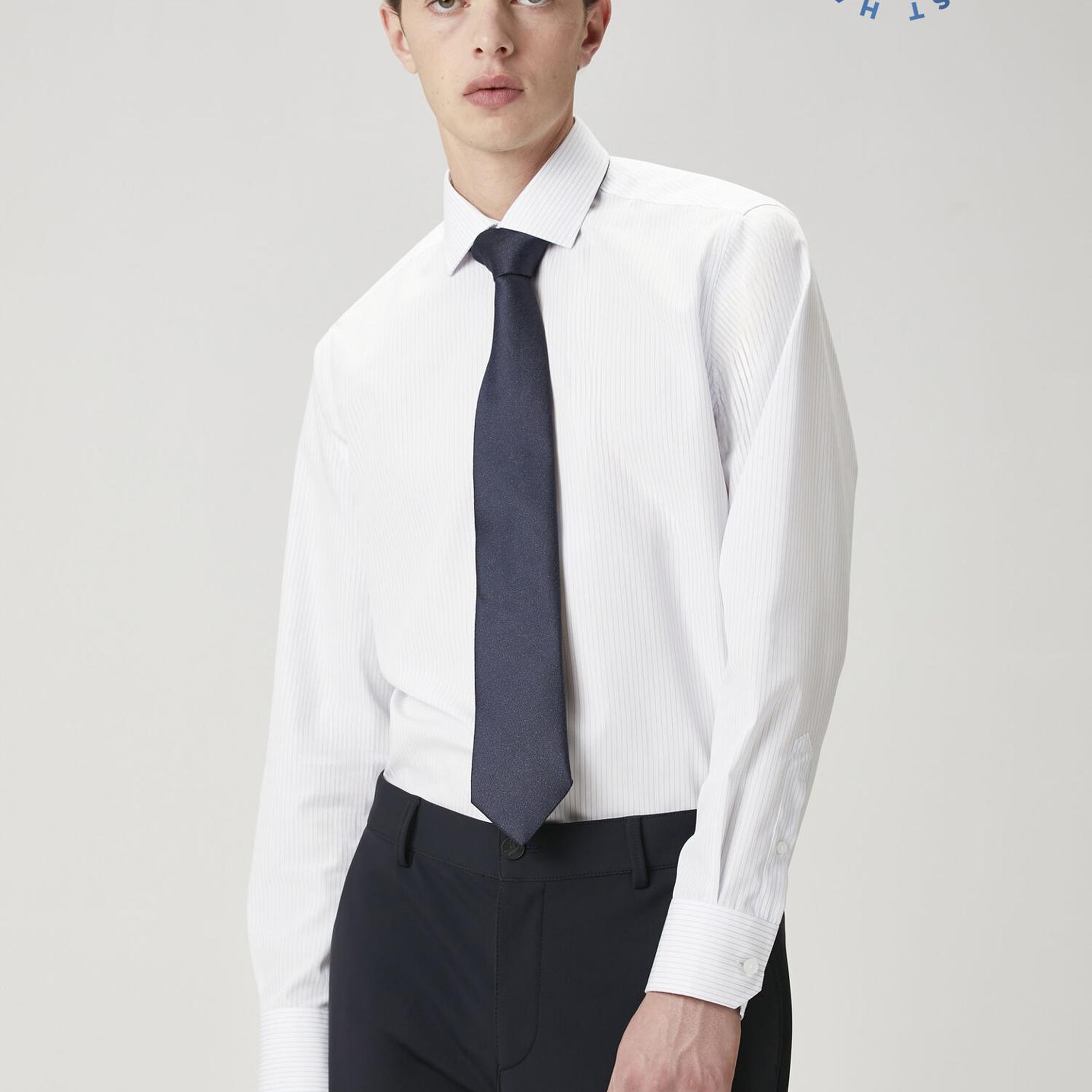 Beymen Club Erkek Comfort Fit Non Iron Mavi Beyaz Çizgili Gömlek