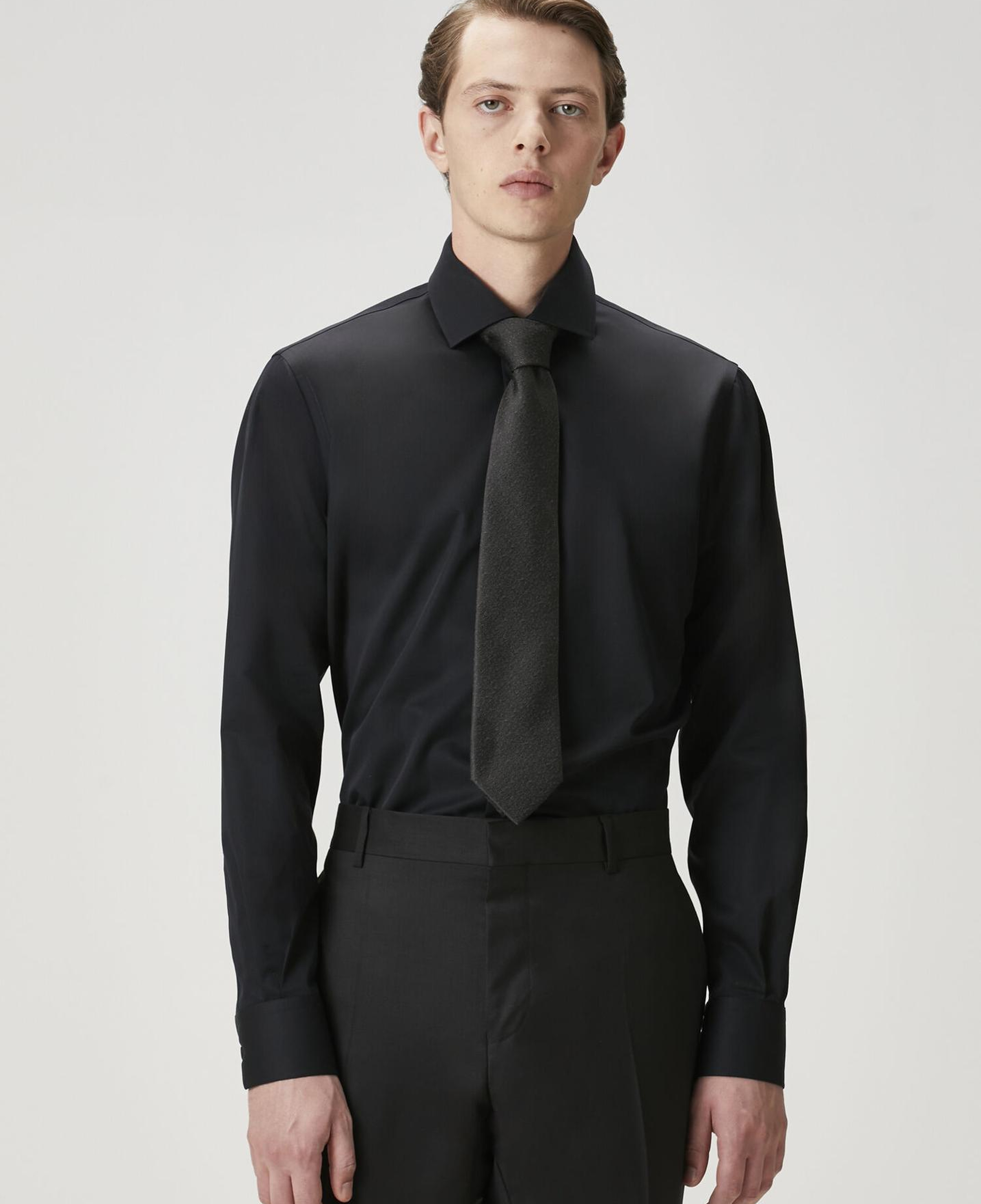 Beymen Club Erkek Custom Fit Siyah Non-iron Gömlek