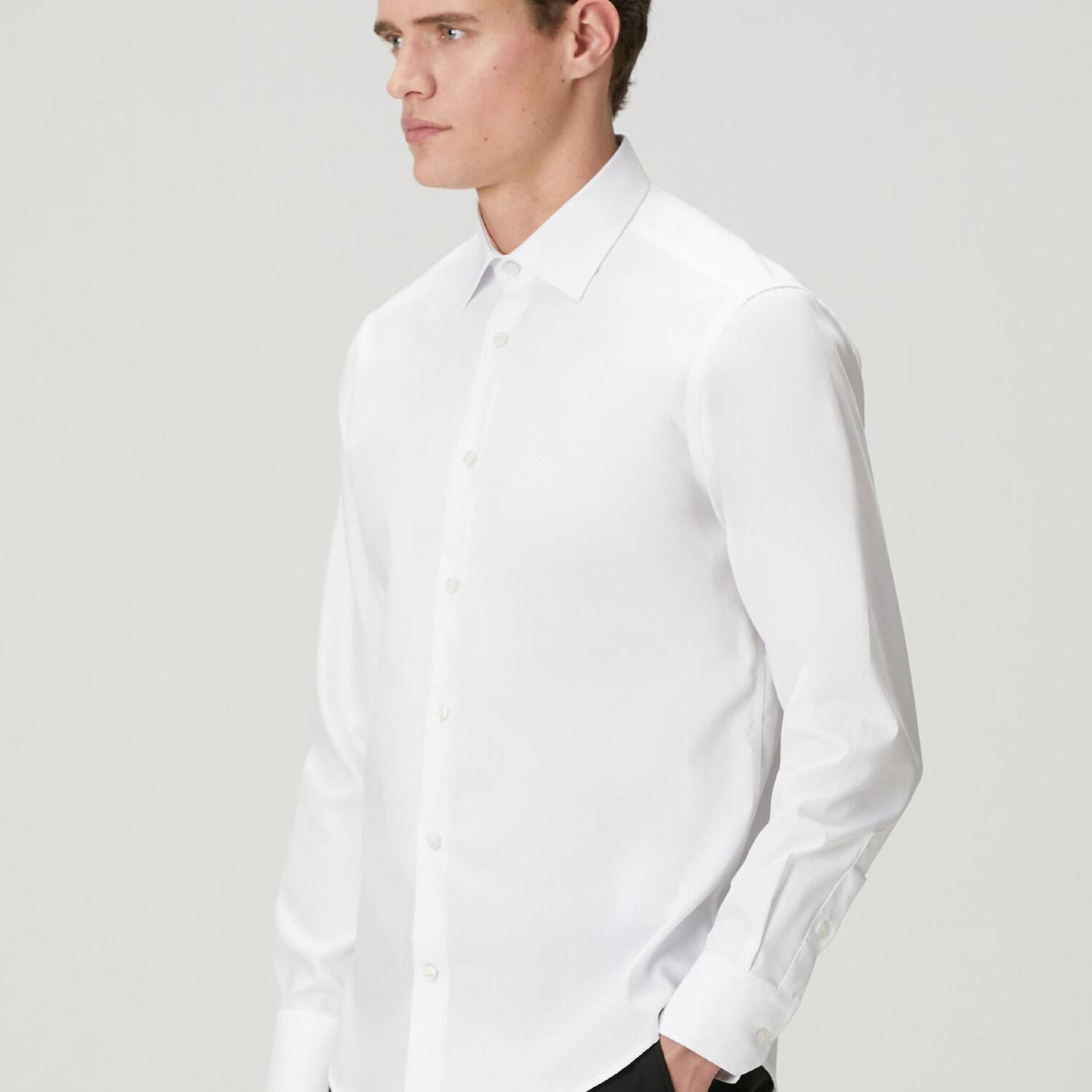 Beymen Club Erkek Comfort Fit Beyaz Klasik Non-iron Oxford Gömlek