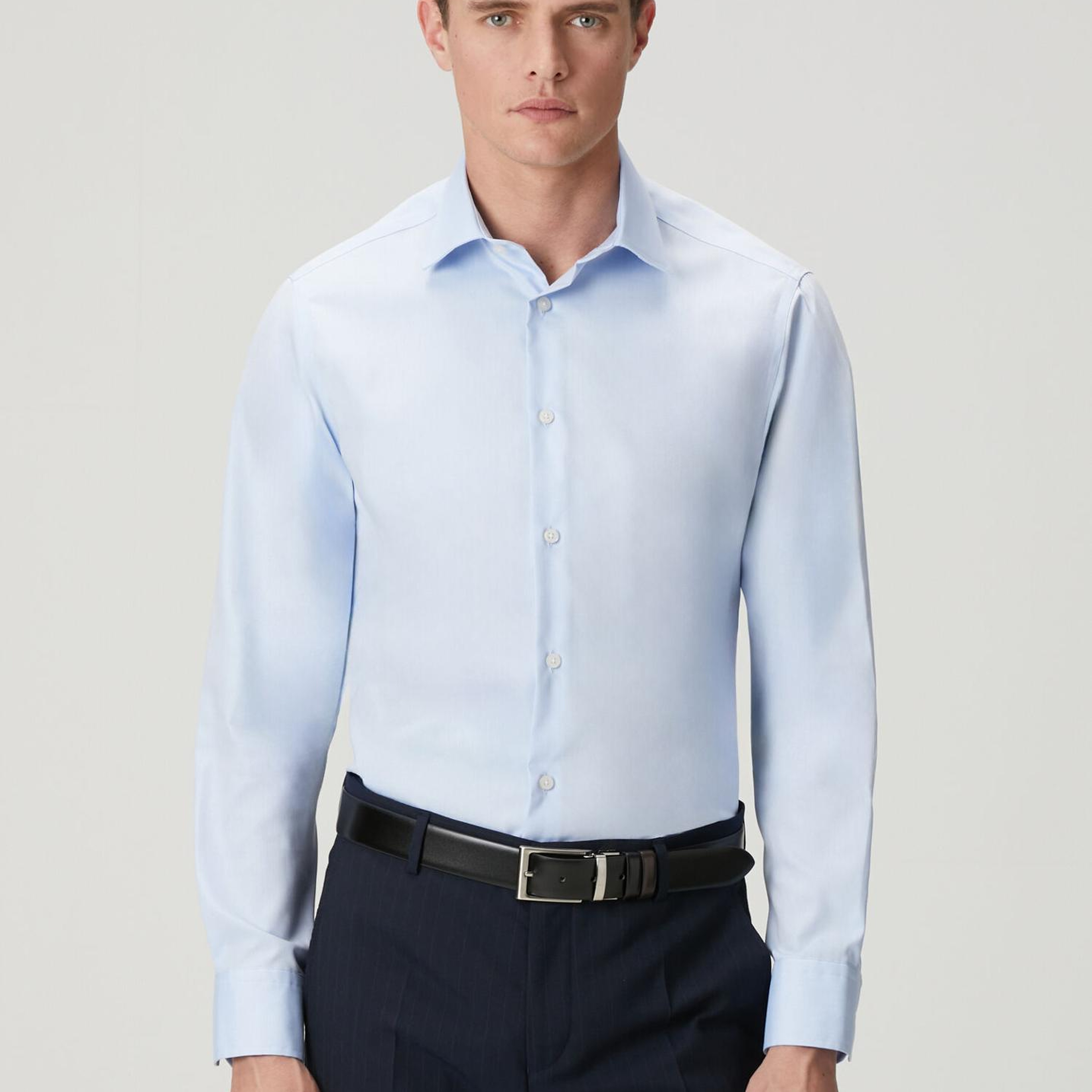 Beymen Club Erkek Comfort Fit Açık Mavi Non-iron Oxford Gömlek