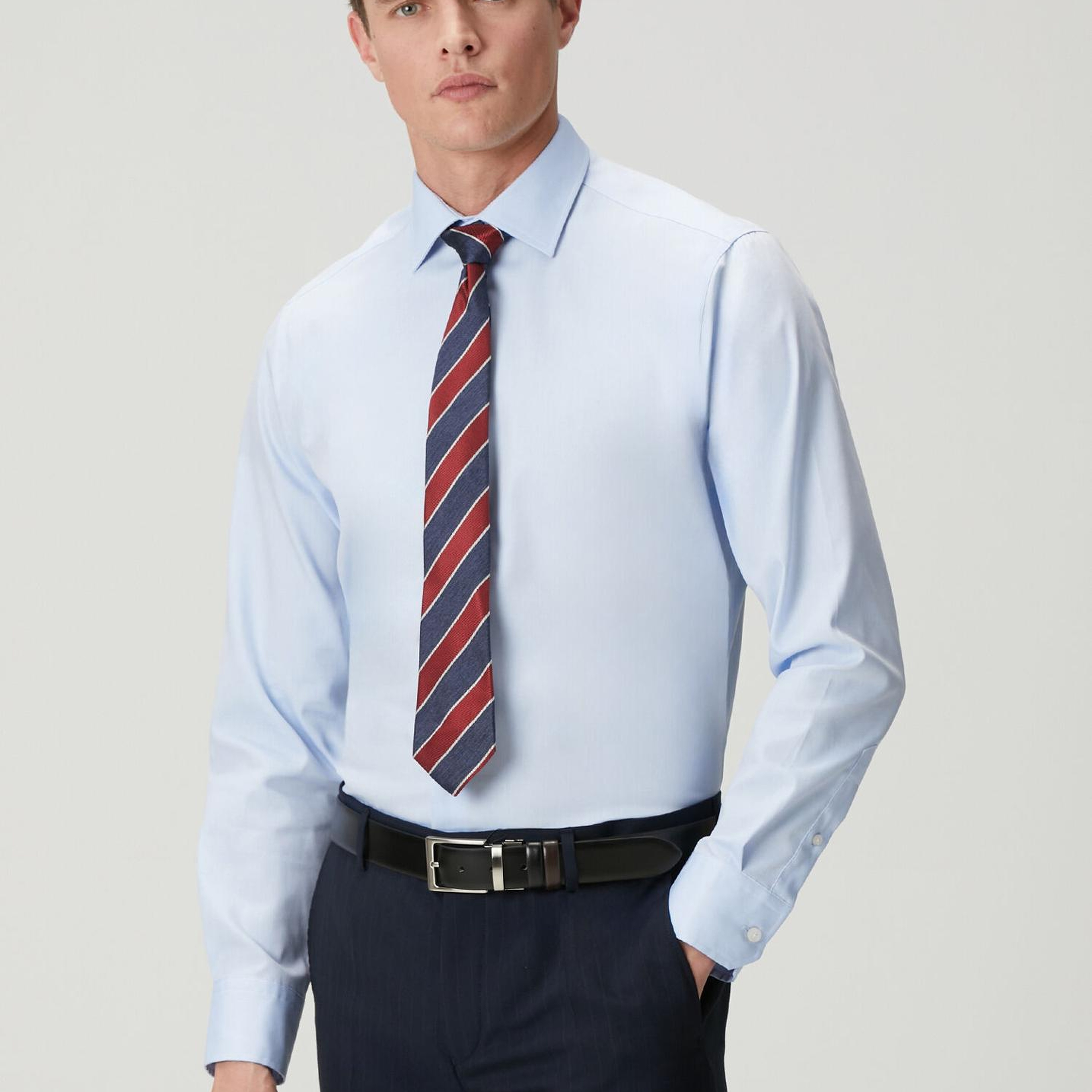 Beymen Club Erkek Comfort Fit Açık Mavi Non-iron Oxford Gömlek