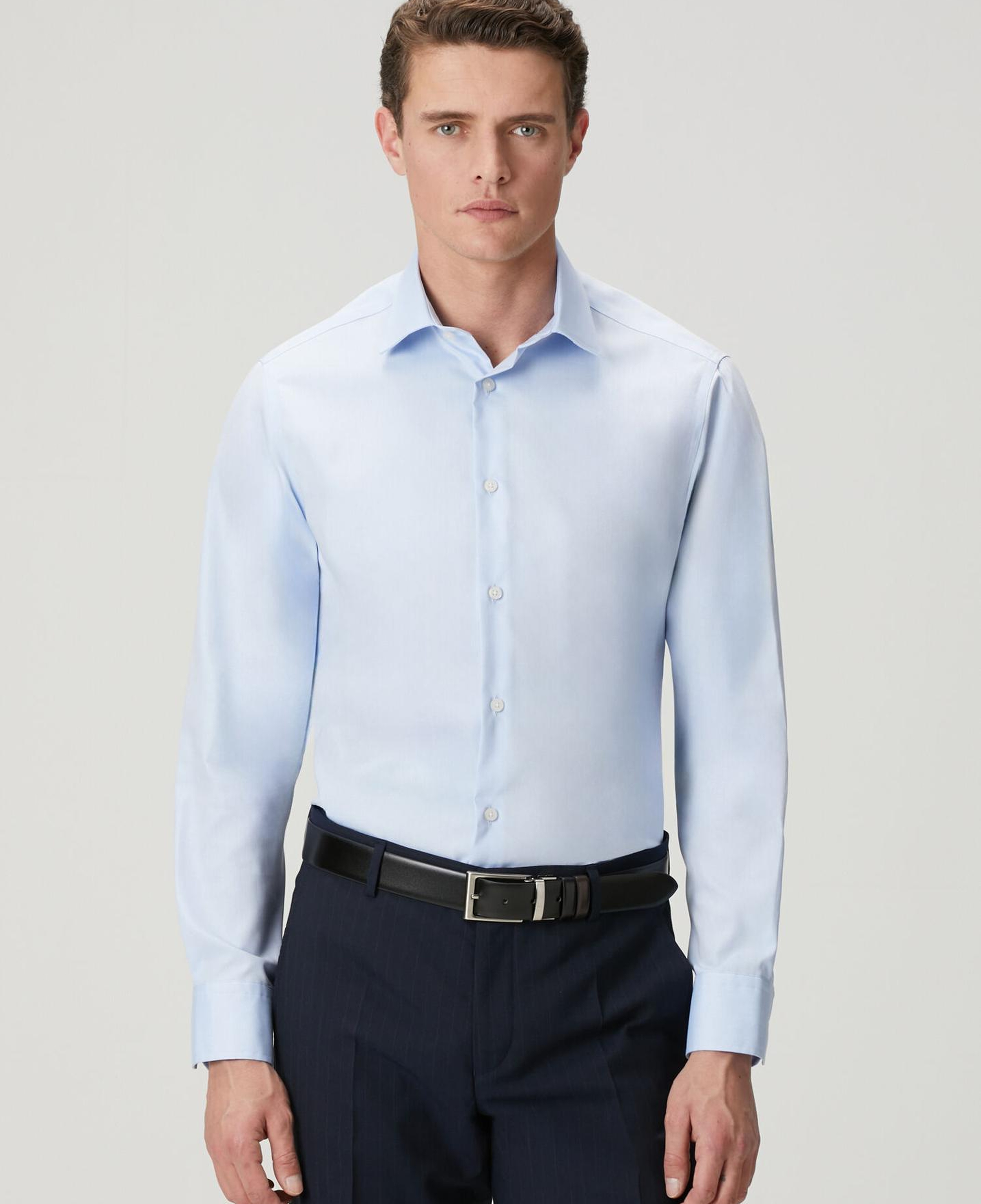 Beymen Club Erkek Comfort Fit Açık Mavi Non-iron Oxford Gömlek