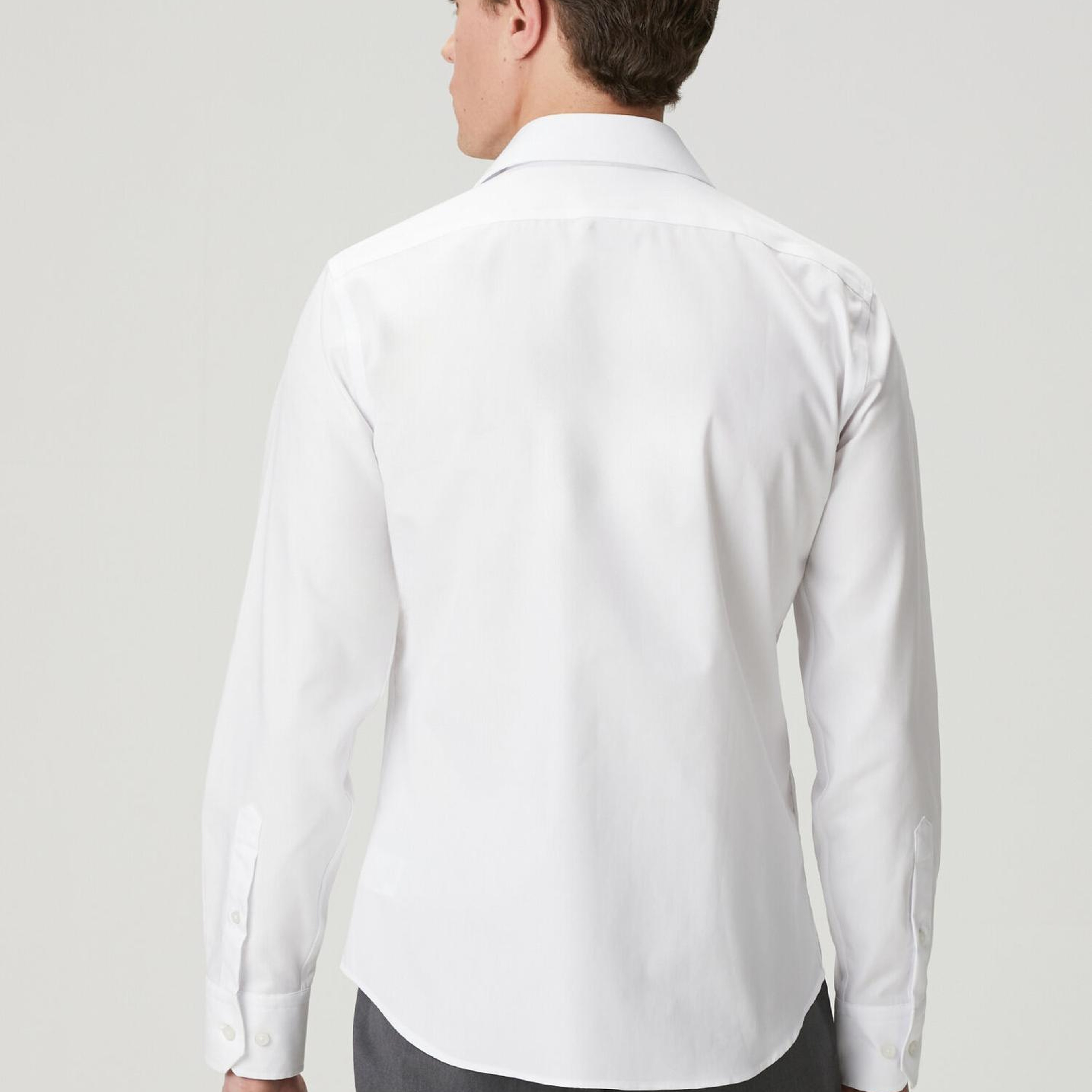 Beymen Club Erkek Slim Fit Beyaz Non-iron Oxford Gömlek