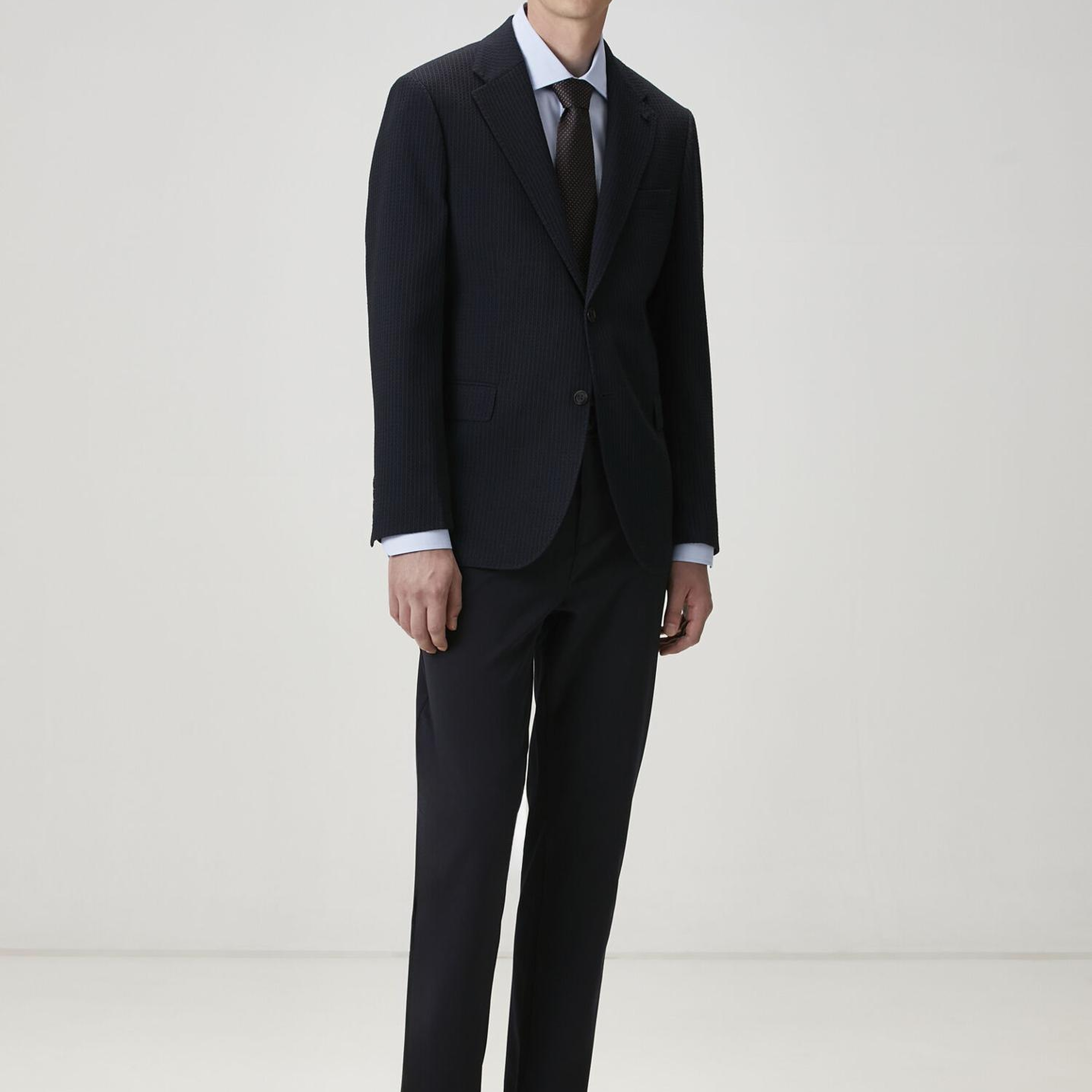 Beymen Club Erkek Slim Fit Koyu Mavi Non-iron Oxford Gömlek