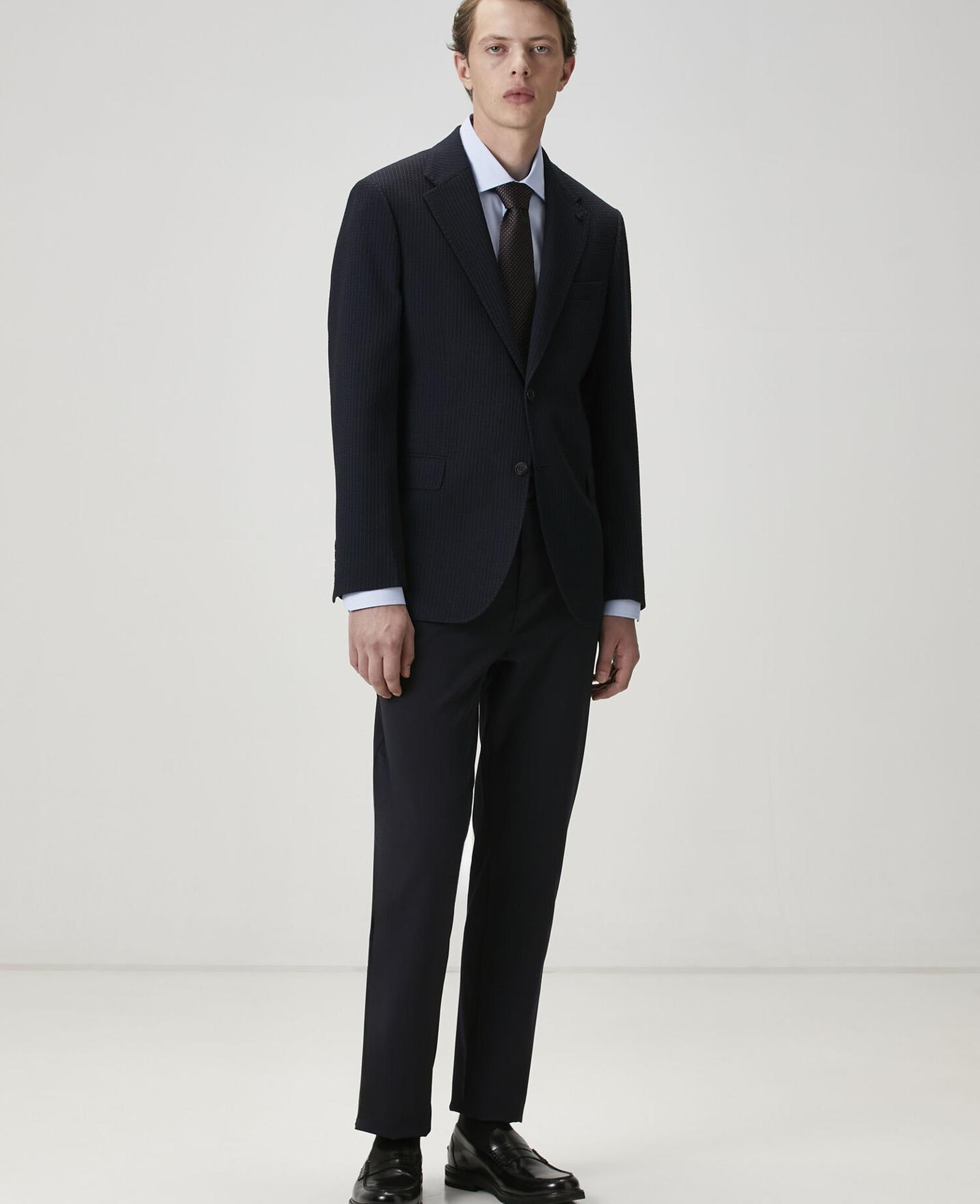 Beymen Club Erkek Slim Fit Koyu Mavi Non-iron Oxford Gömlek