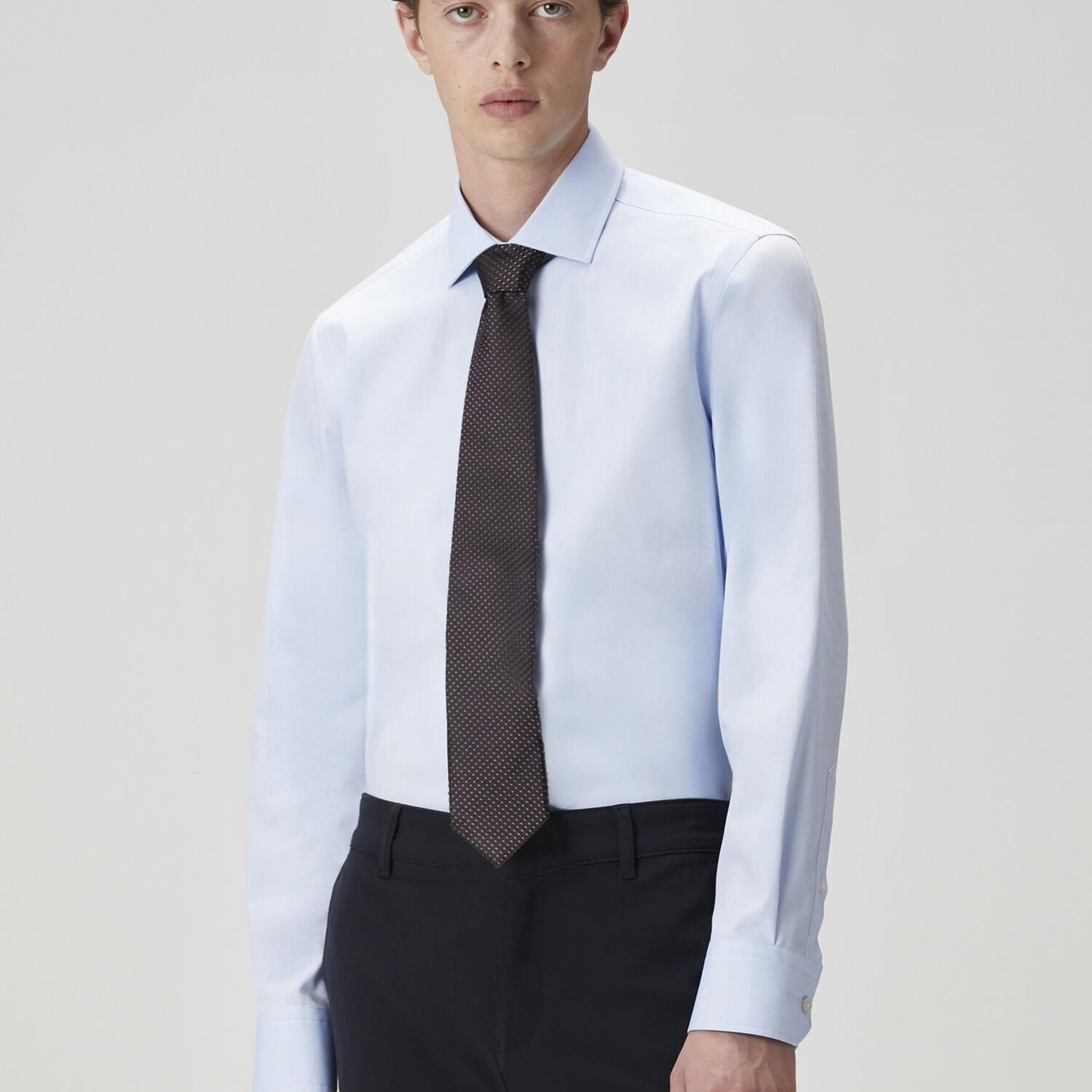 Beymen Club Erkek Slim Fit Koyu Mavi Non-iron Oxford Gömlek