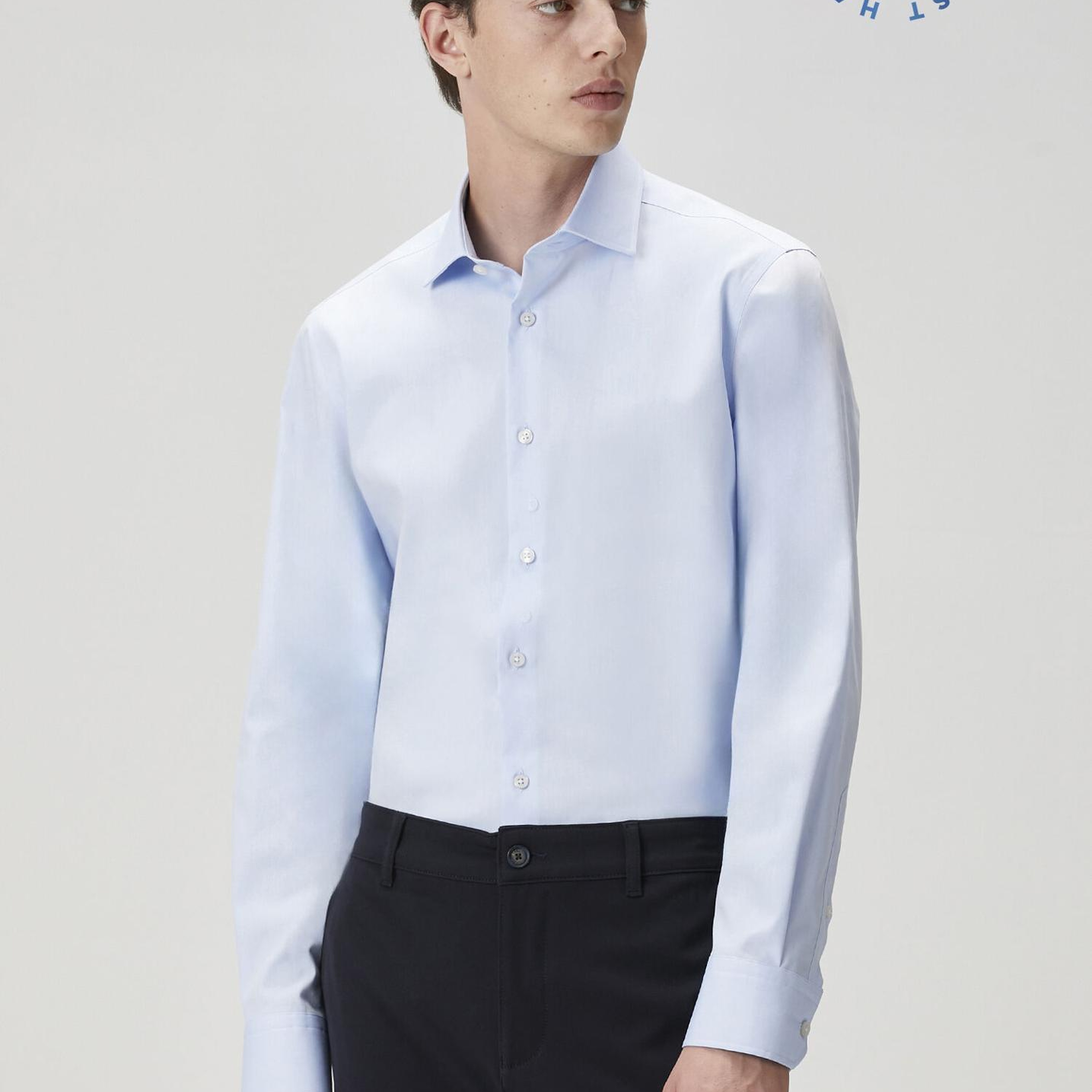 Beymen Club Erkek Slim Fit Koyu Mavi Non-iron Oxford Gömlek