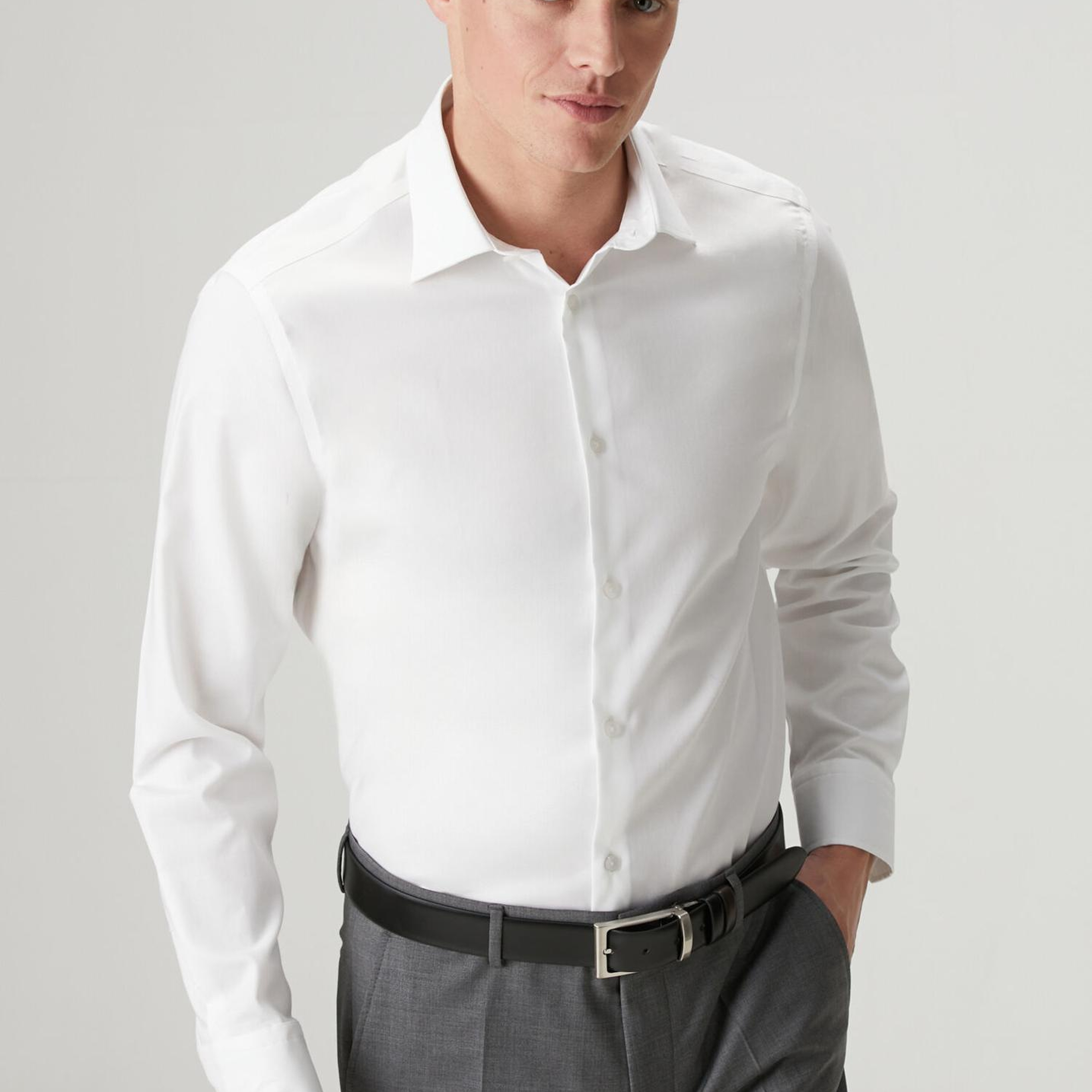 Beymen Club Erkek Beyaz Twill Comfort Fit Non- Iron Gömlek