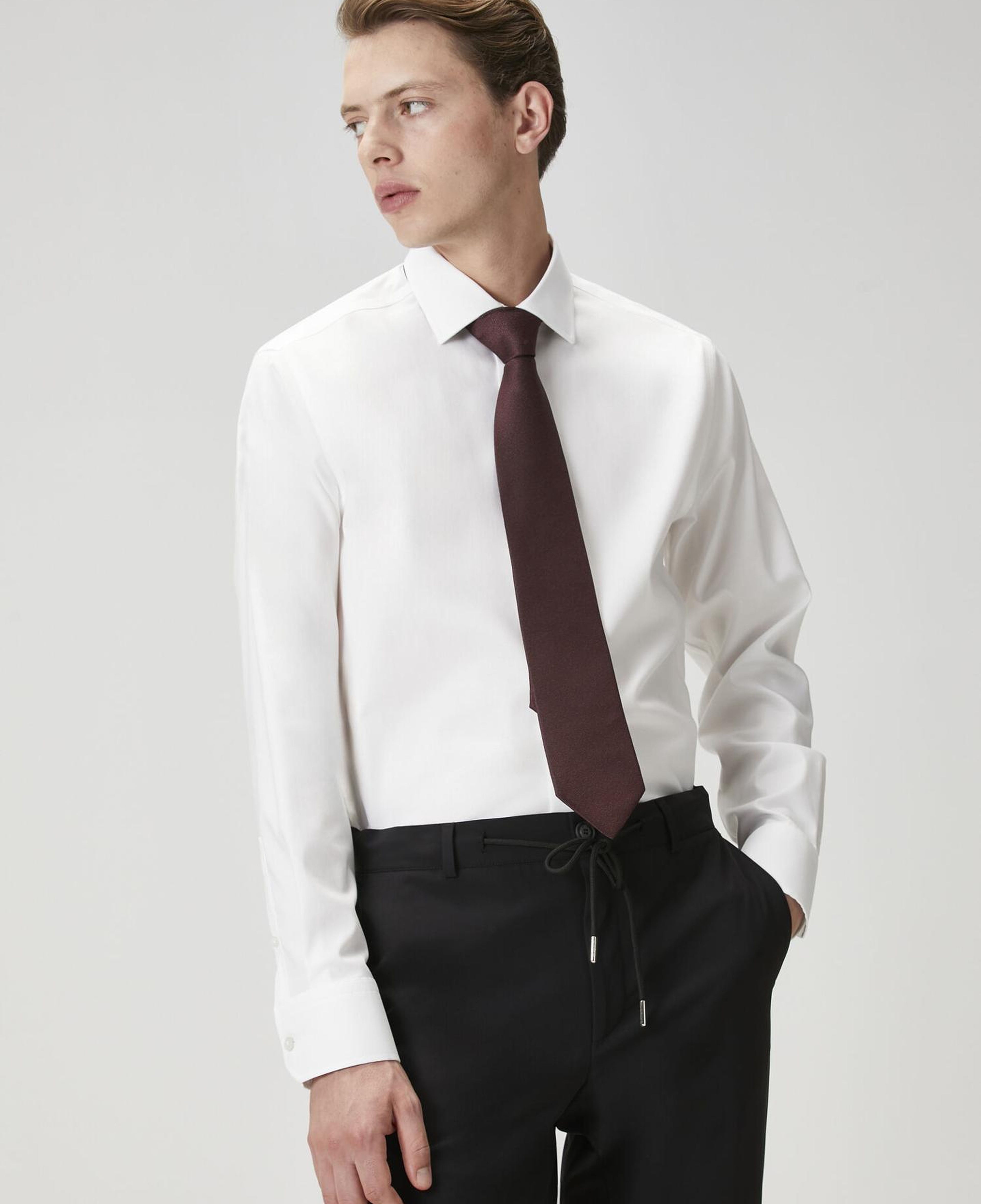 Beymen Club Erkek Slim Fit Beyaz Non-iron Twill Gömlek