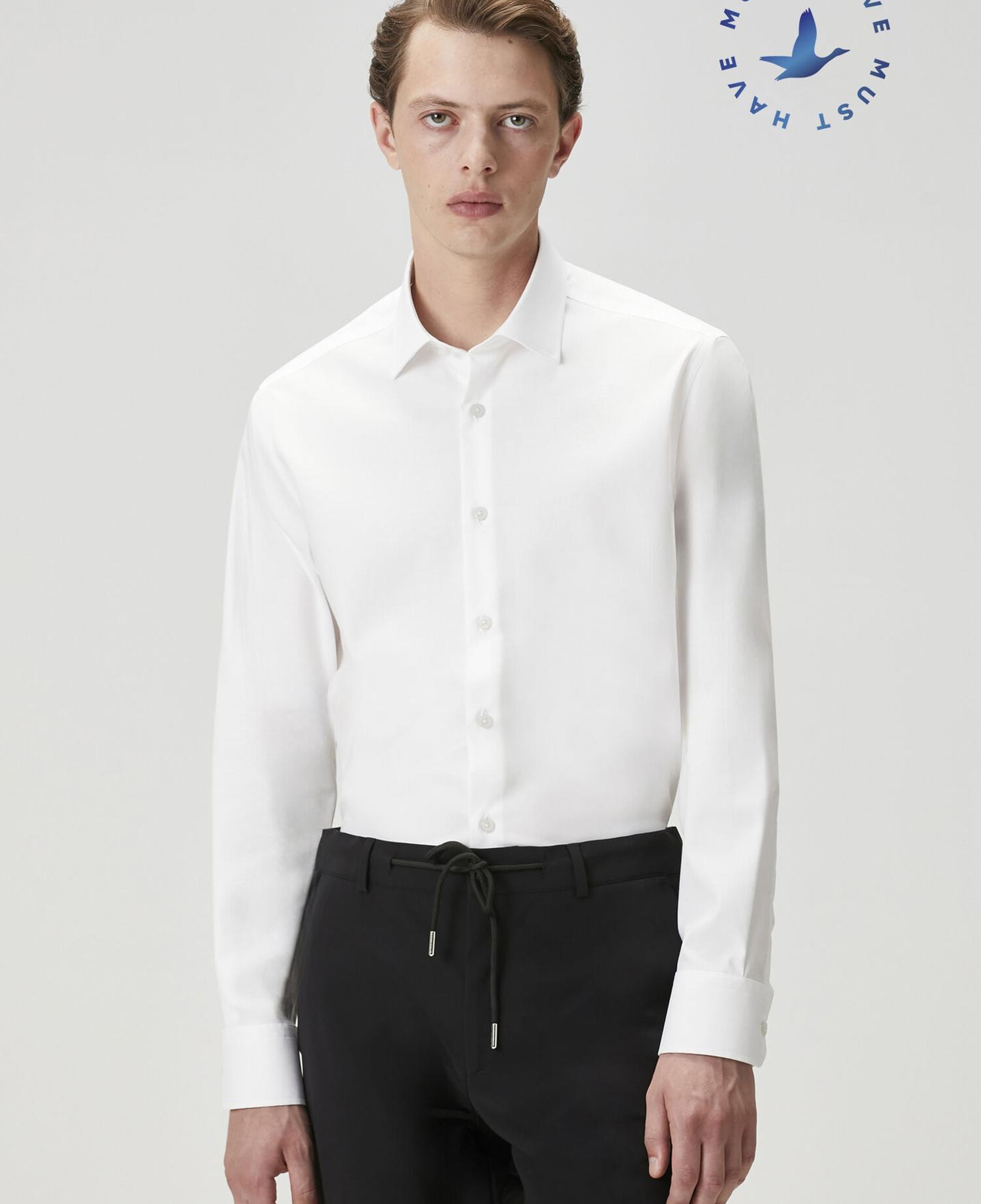 Beymen Club Erkek Slim Fit Beyaz Non-iron Twill Gömlek